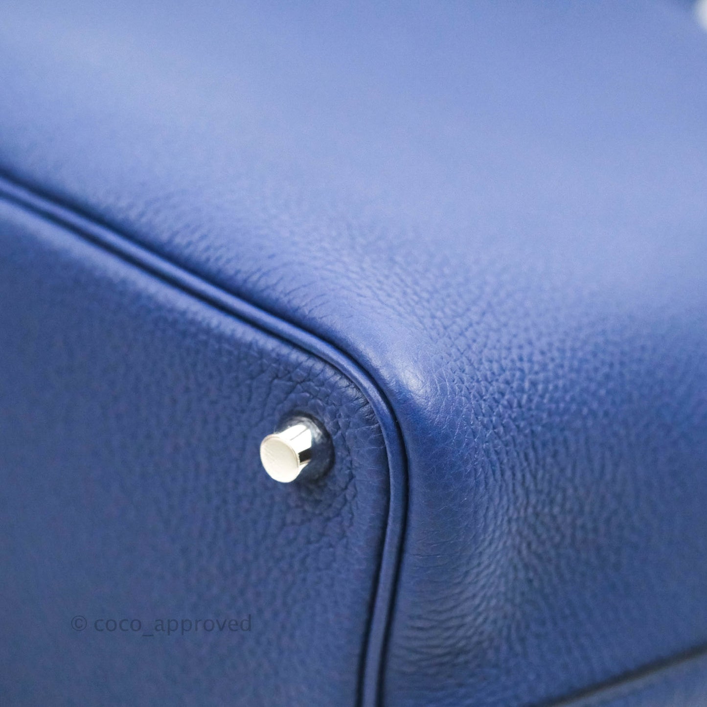 Hermès Picotin Lock 18 PM Bleu Saphir Clemence Palladium Hardware