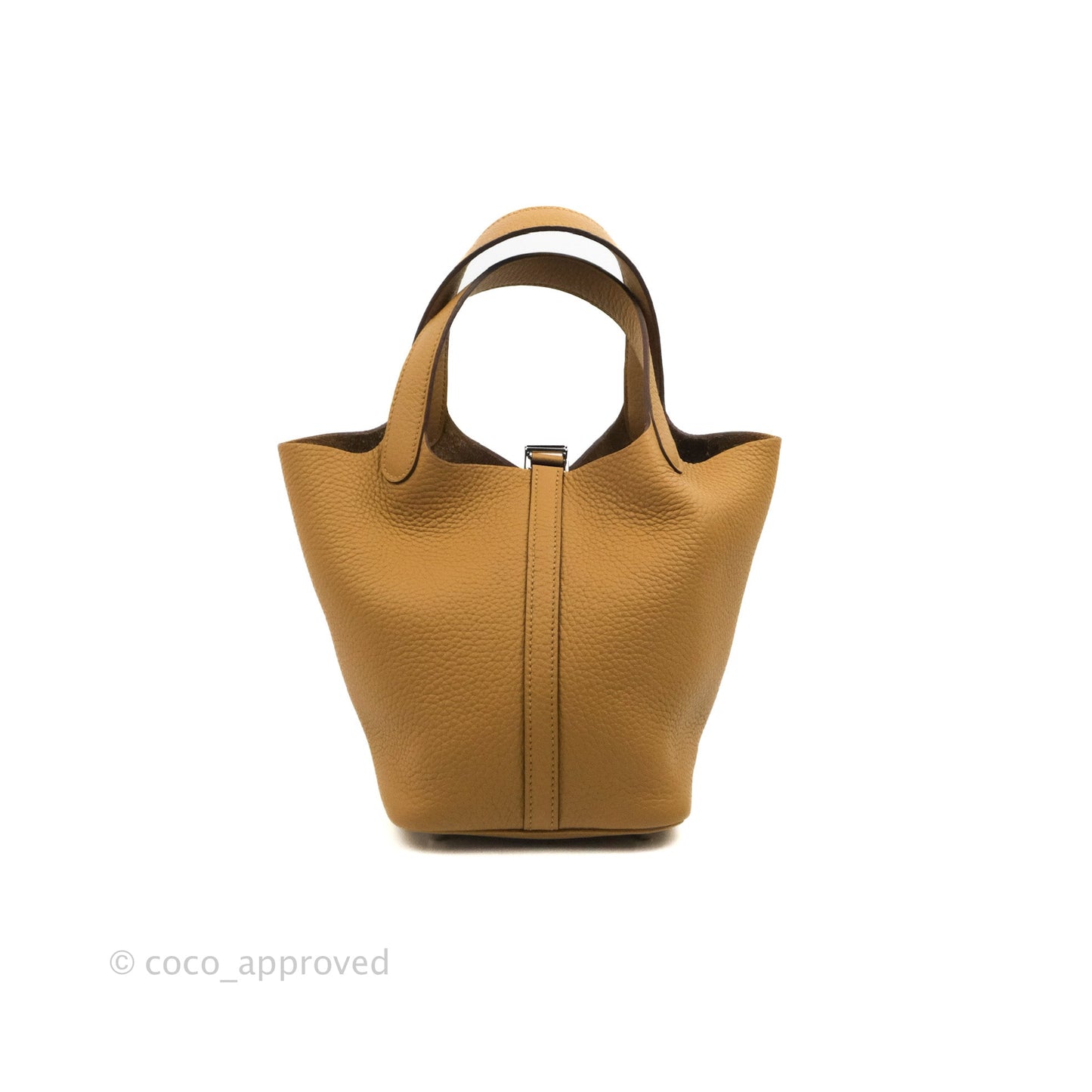 Hermès Picotin Lock 18 PM Biscuit Clemence Silver Hardware