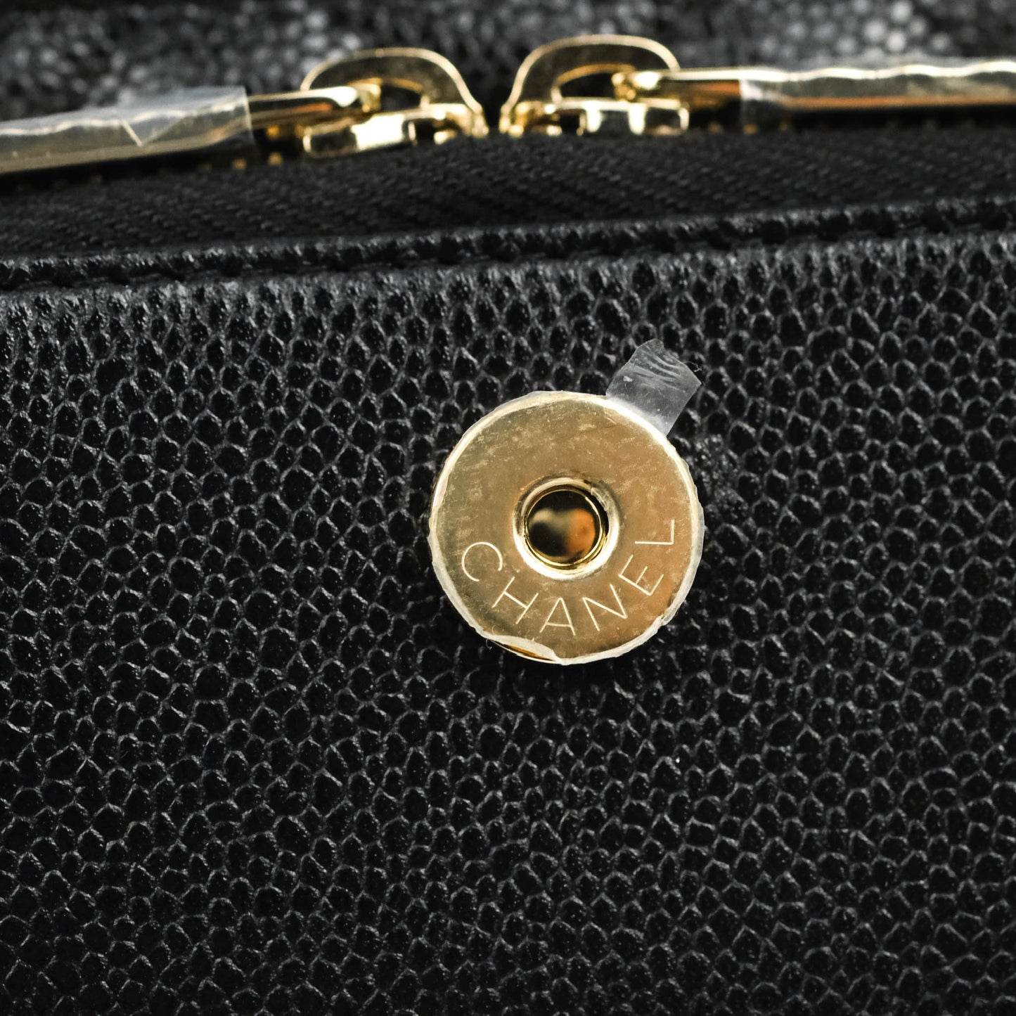 Chanel Business Affinity Clutch With Chain Black Caviar Gold Hardware