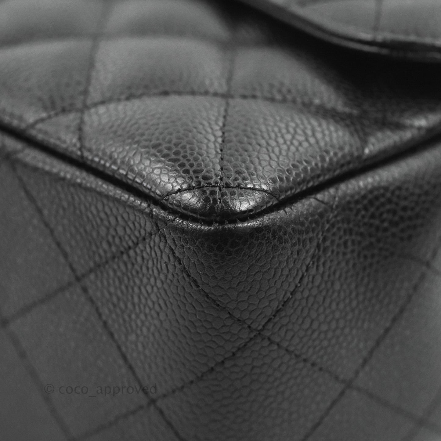 Chanel Jumbo Double Flap Black Caviar Silver Hardware⁣⁣