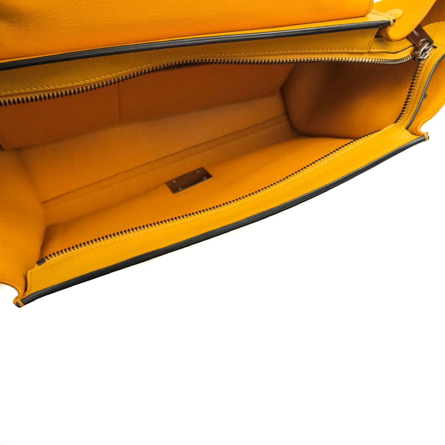 Celine Small Trapeze Bag Mustard Yellow Grained Calfskin