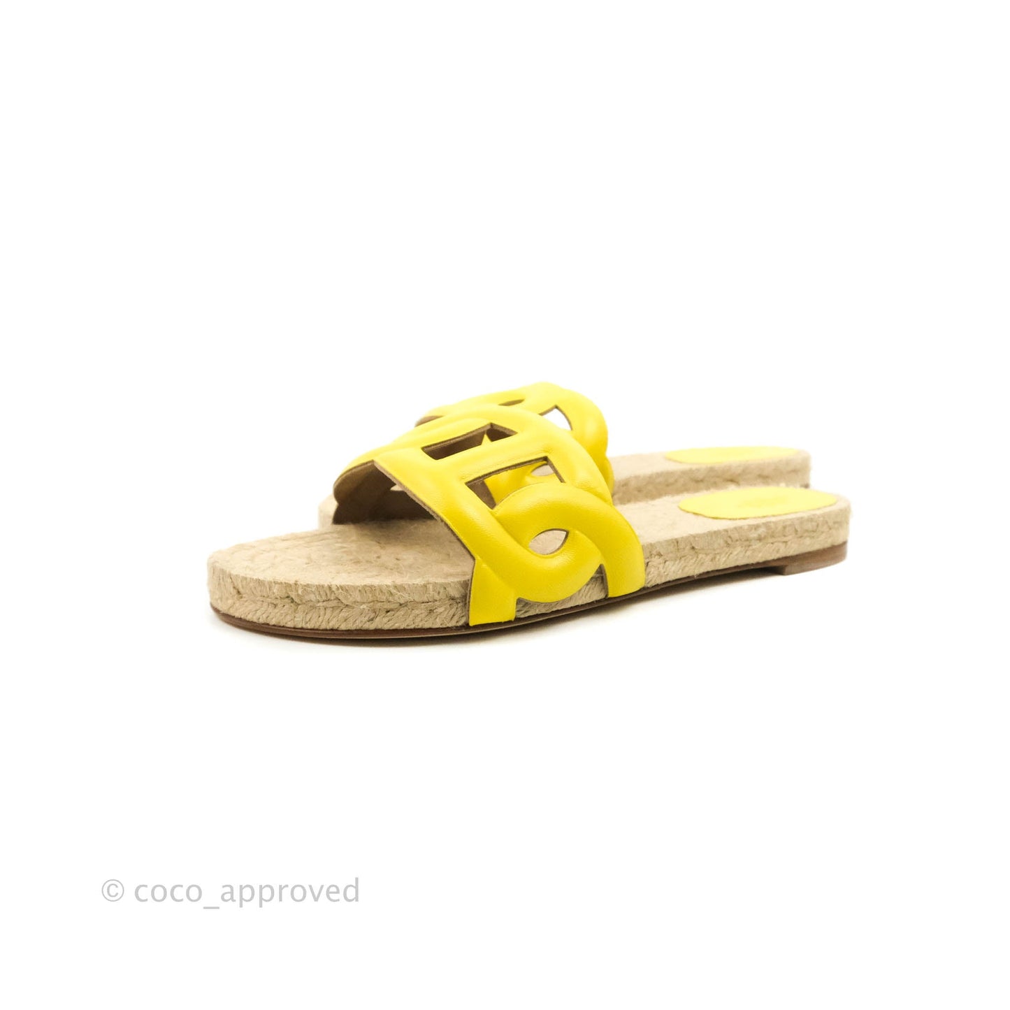 Hermès Famosa Espadrille Jaune Curcuma Nappa Size 37