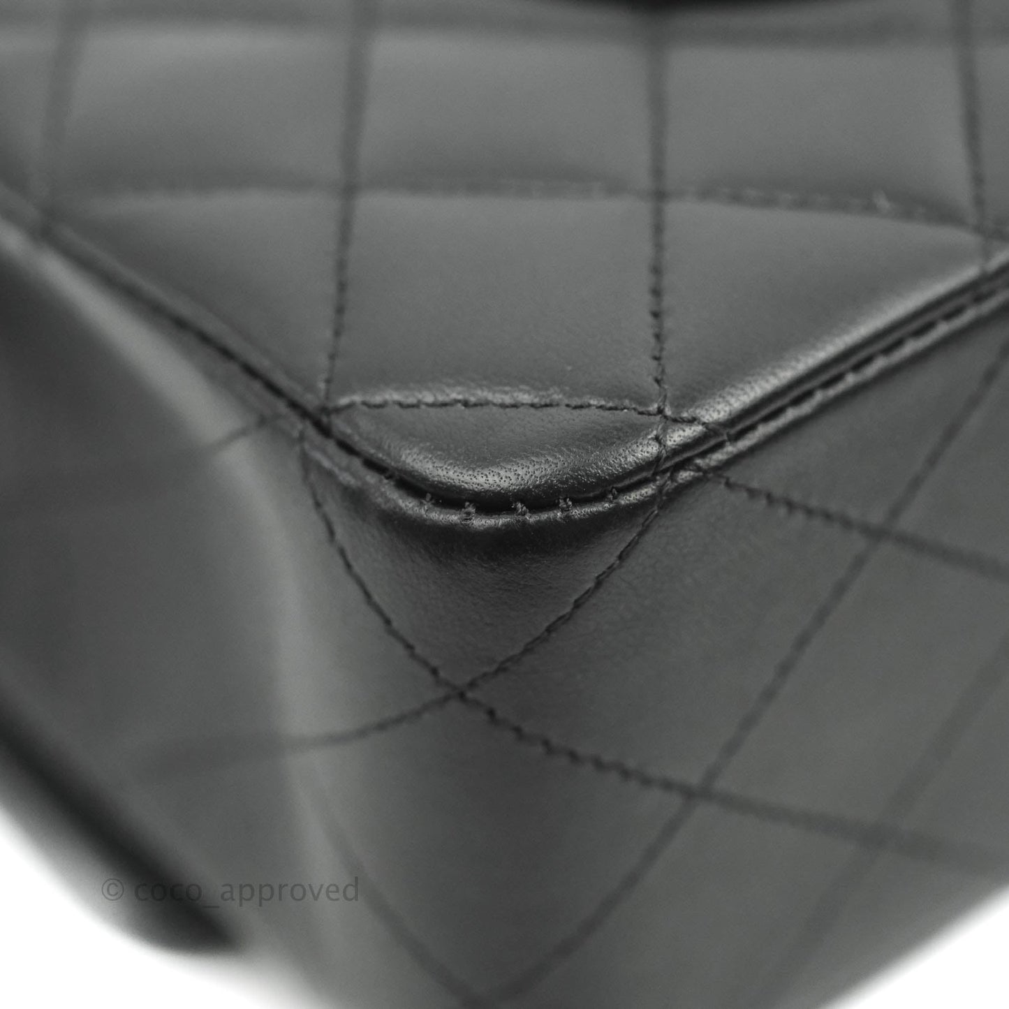 Chanel Classic Quilted M/L Medium Double Flap So Black Lambskin