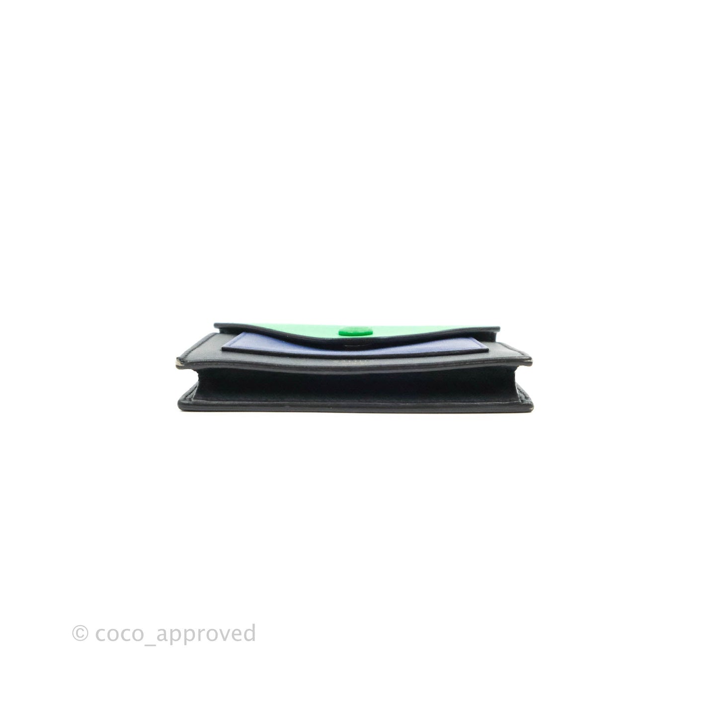 Celine Pocket Card Holder Green/Navy/Black