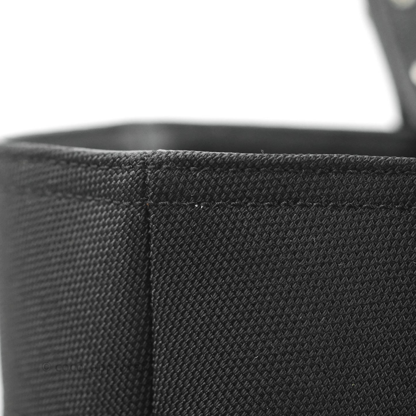 Chanel Quilted Large Paris Biarritz Tote Black Coated Canvas