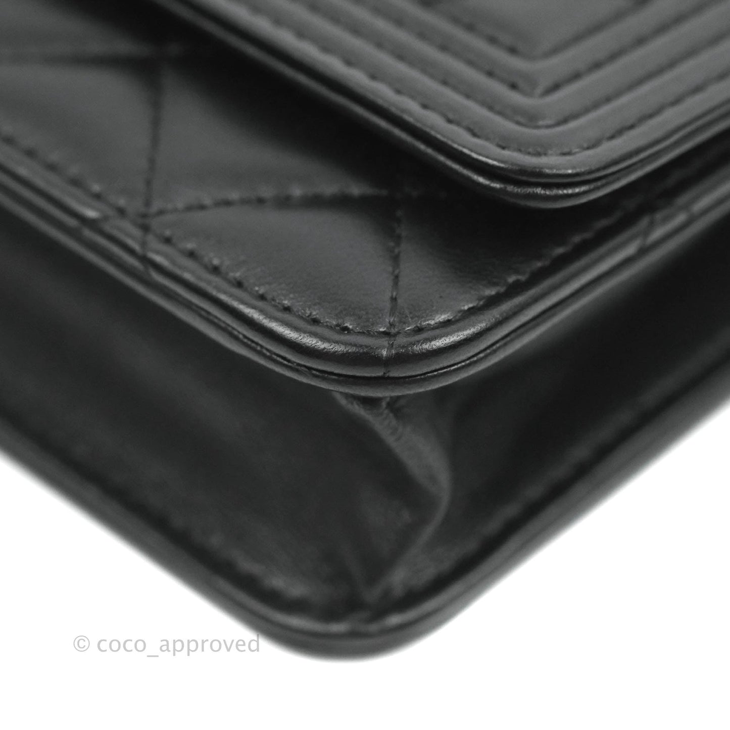 Chanel Boy Wallet on Chain WOC Black Lambskin Gold Hardware