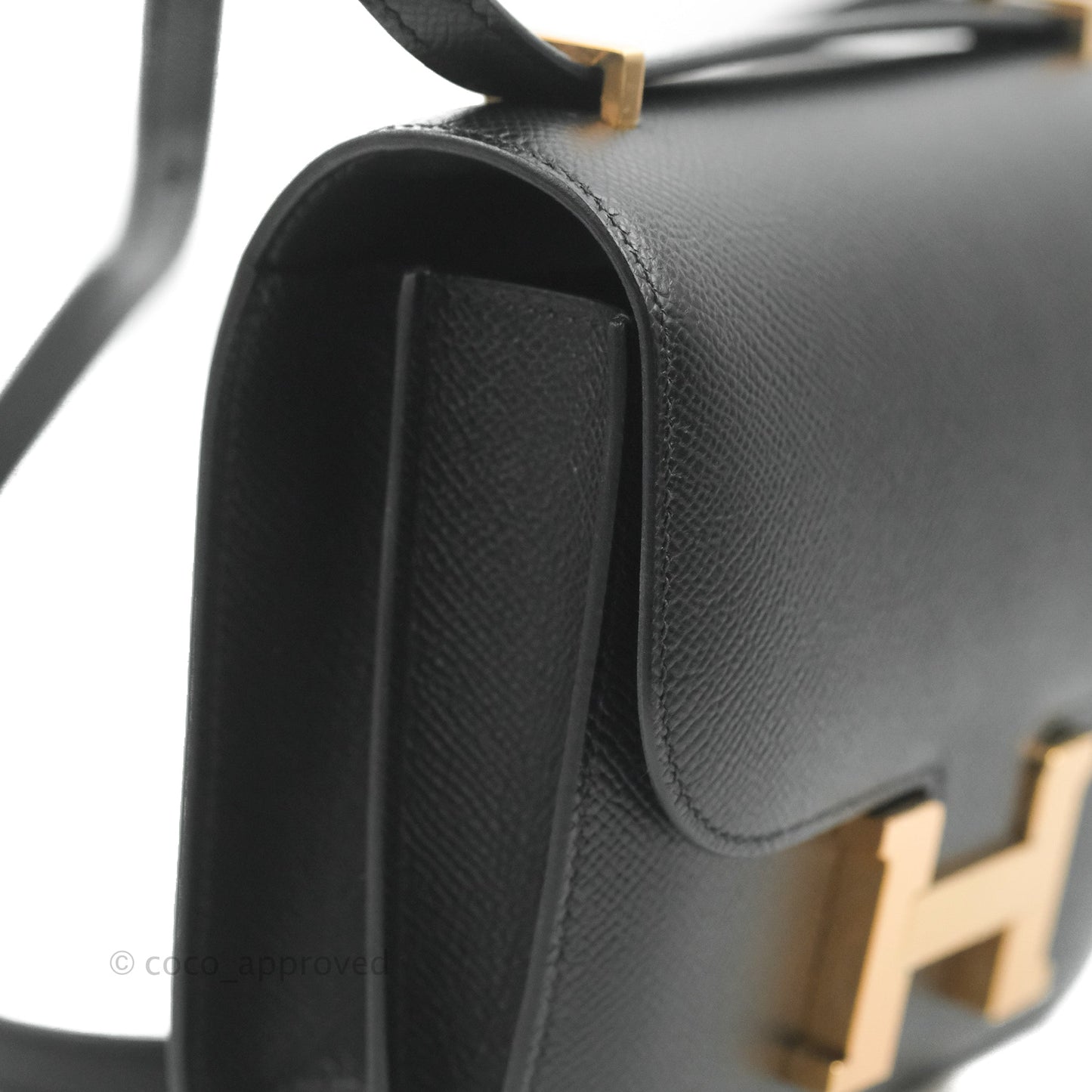 Hermès Constance Mini 18cm Black Epsom Rose Gold Hardware
