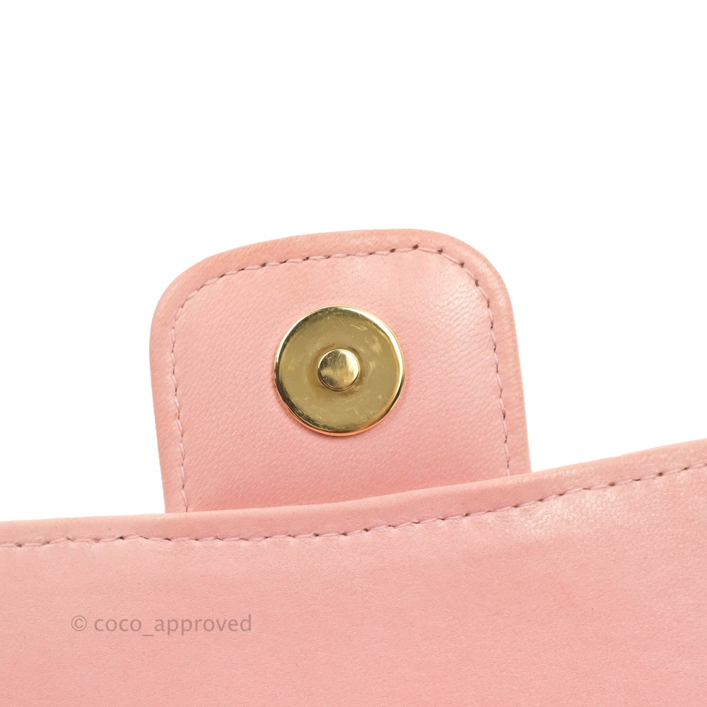 Chanel Vintage Quilted Mini Chocolate Bar Camellia Flap Pink Lambskin Gold Hardware