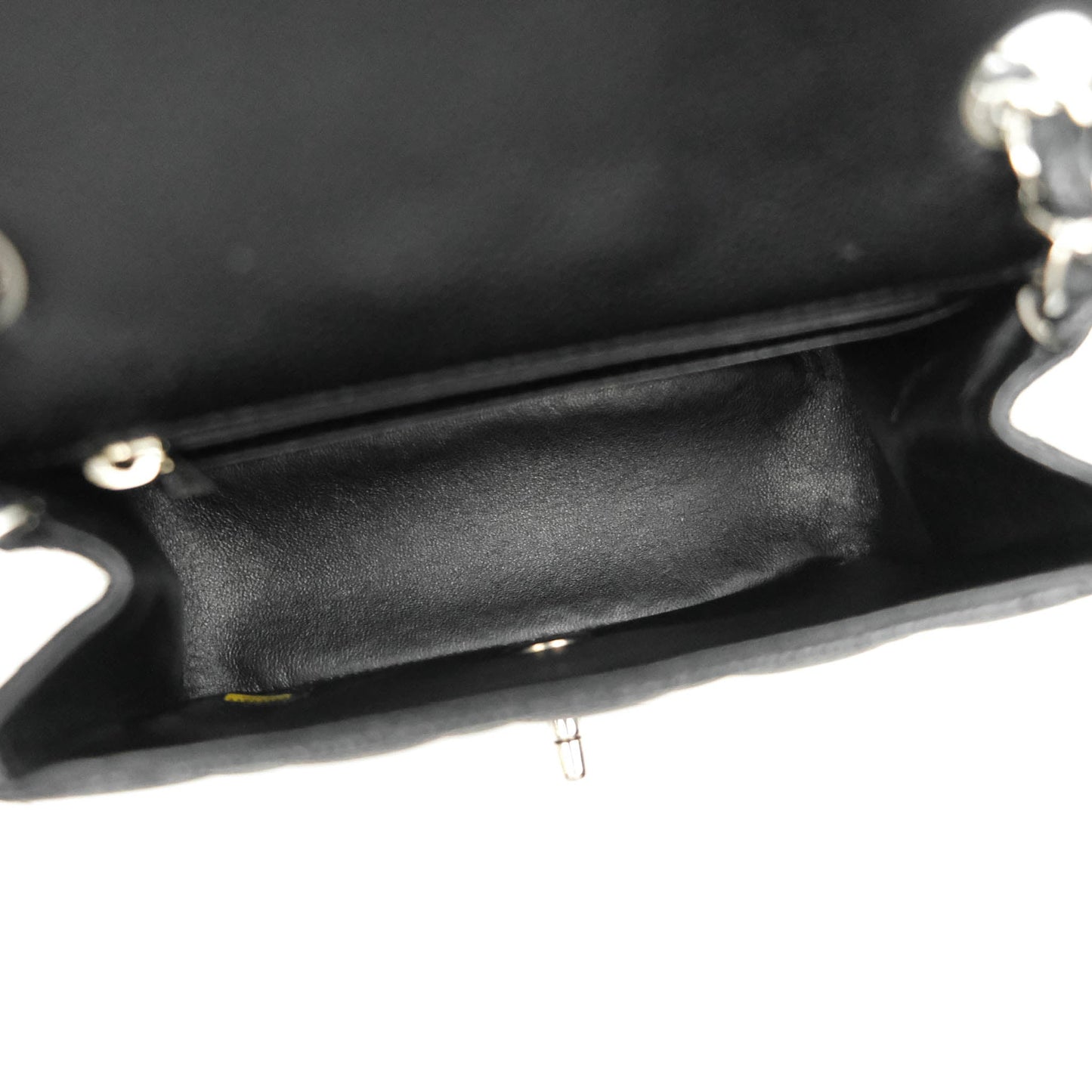 Chanel Mini Square Black Caviar Silver Hardware