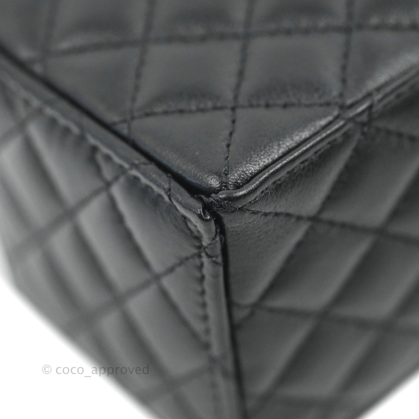 Chanel Mini Drawstring Bucket Bag with Chain Black Calfskin Aged Gold Hardware