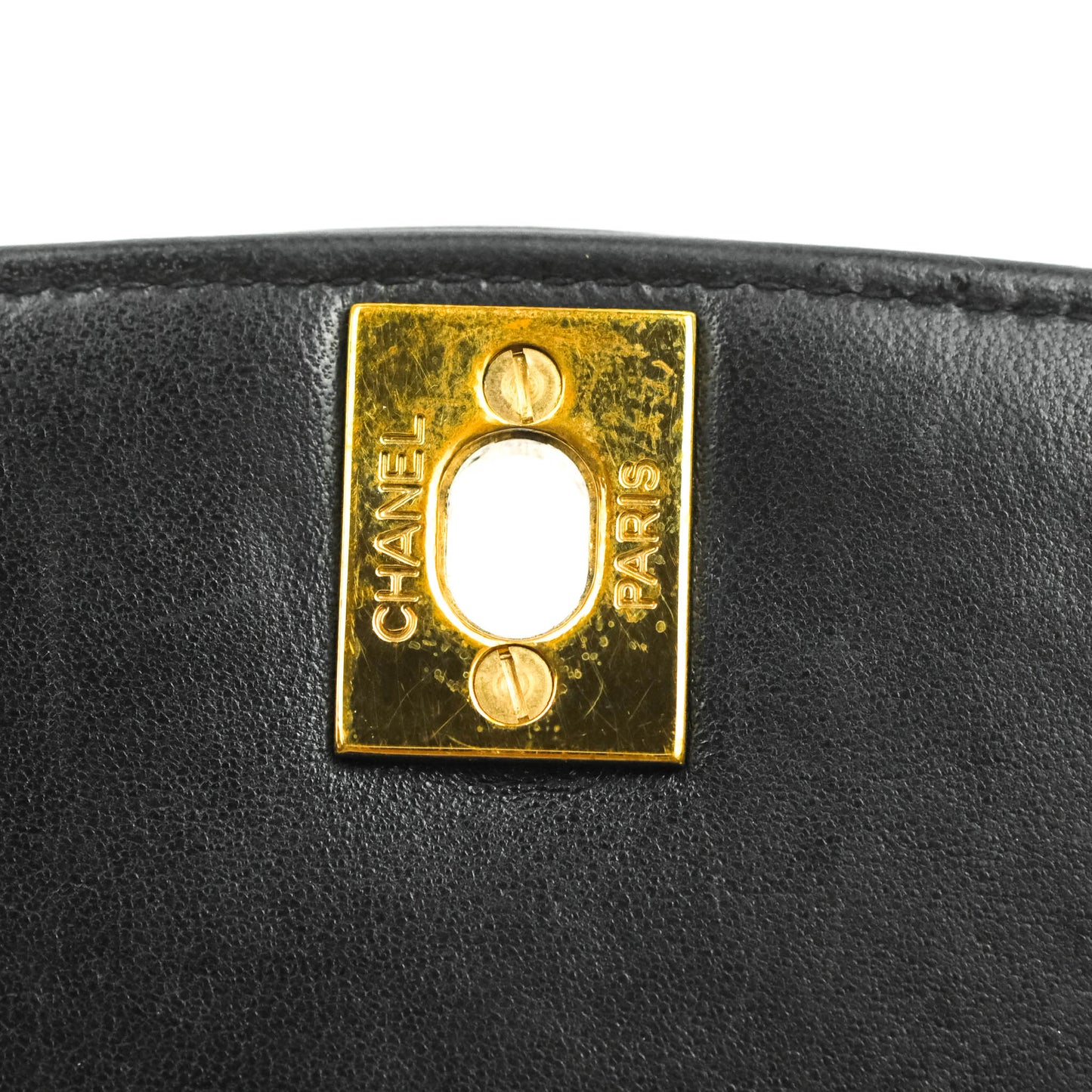 Chanel Vintage Quilted Medium Classic Diana Flap Bag Black Lambskin 24K Gold Harwdare