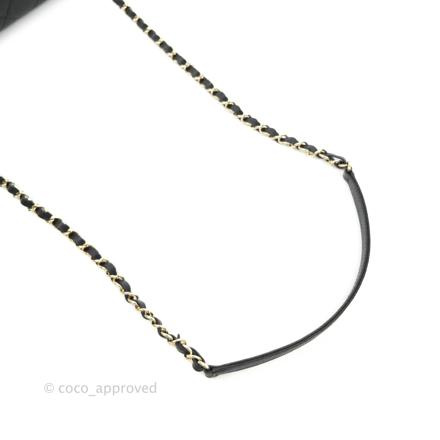 Chanel Quilted Like The Wallet Medium Flap Black Caviar Gold Hardware 22C