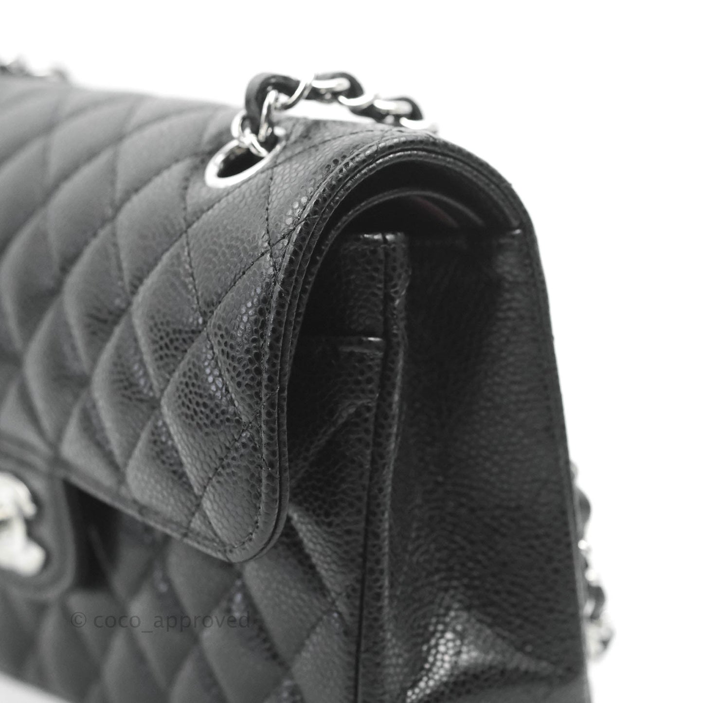 Chanel Small Classic Quilted Flap Black Caviar Silver Hardware