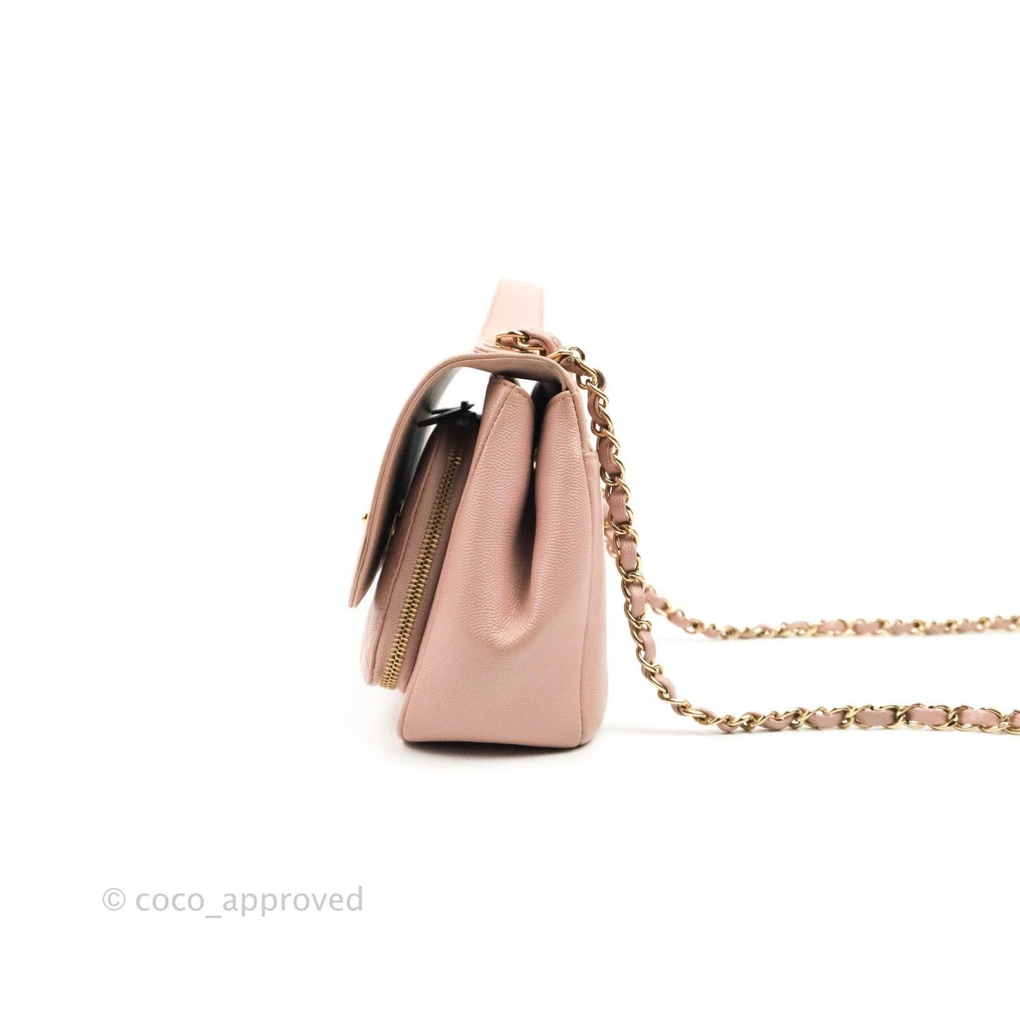 Chanel Quilted Medium Business Affinity Flap Pink Caviar Gold Hardware