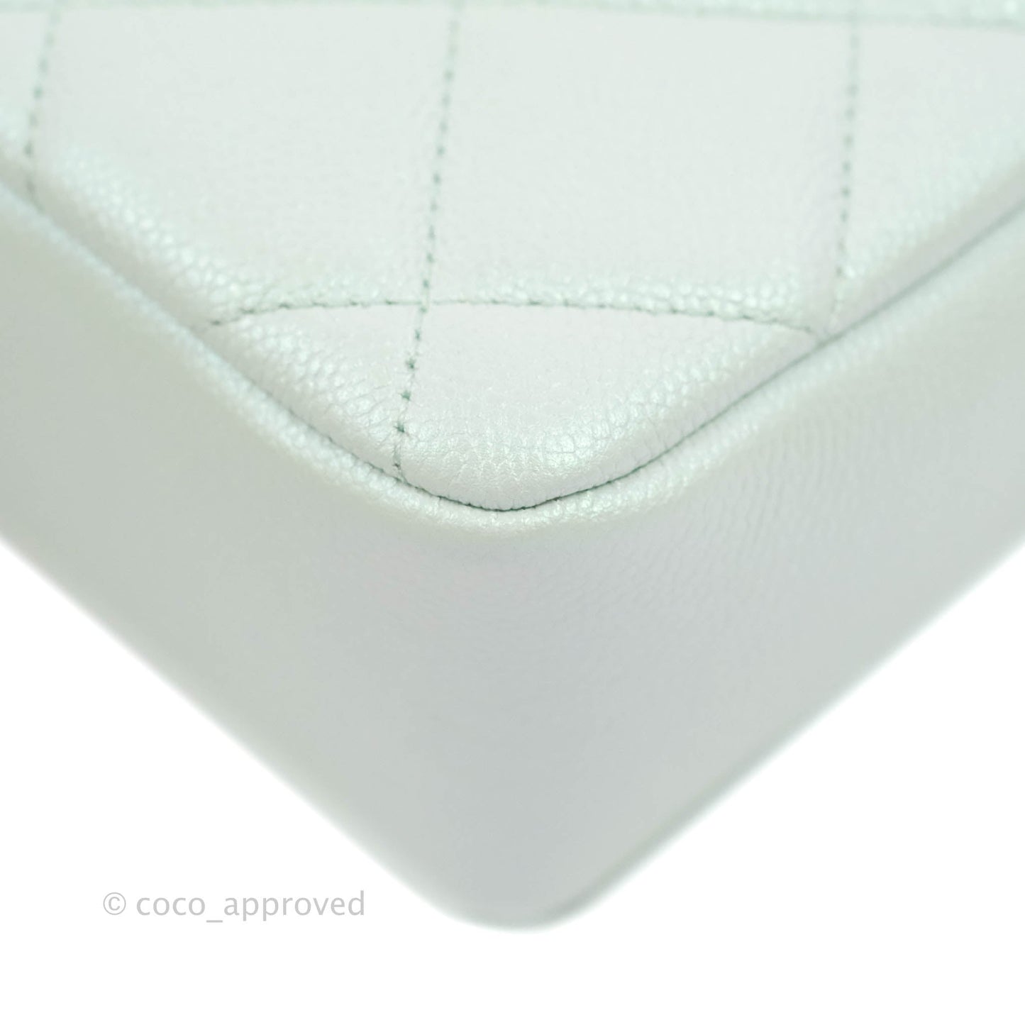 Chanel Quilted My Perfect Mini Iridescent Mint Green Caviar Aged Gold Hardware 21K