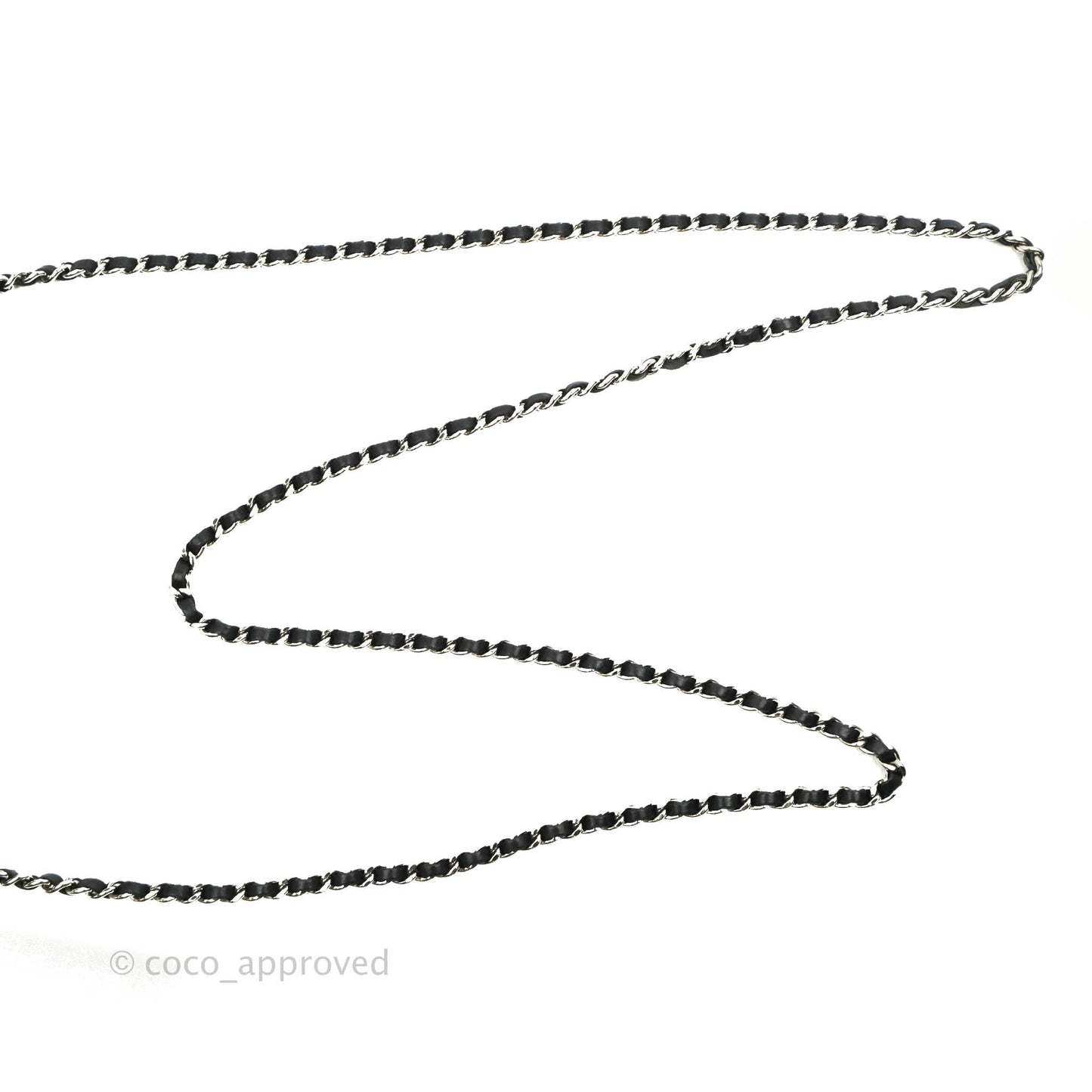 Chanel Camellia Wallet on Chain WOC Black Lambskin Silver Hardware