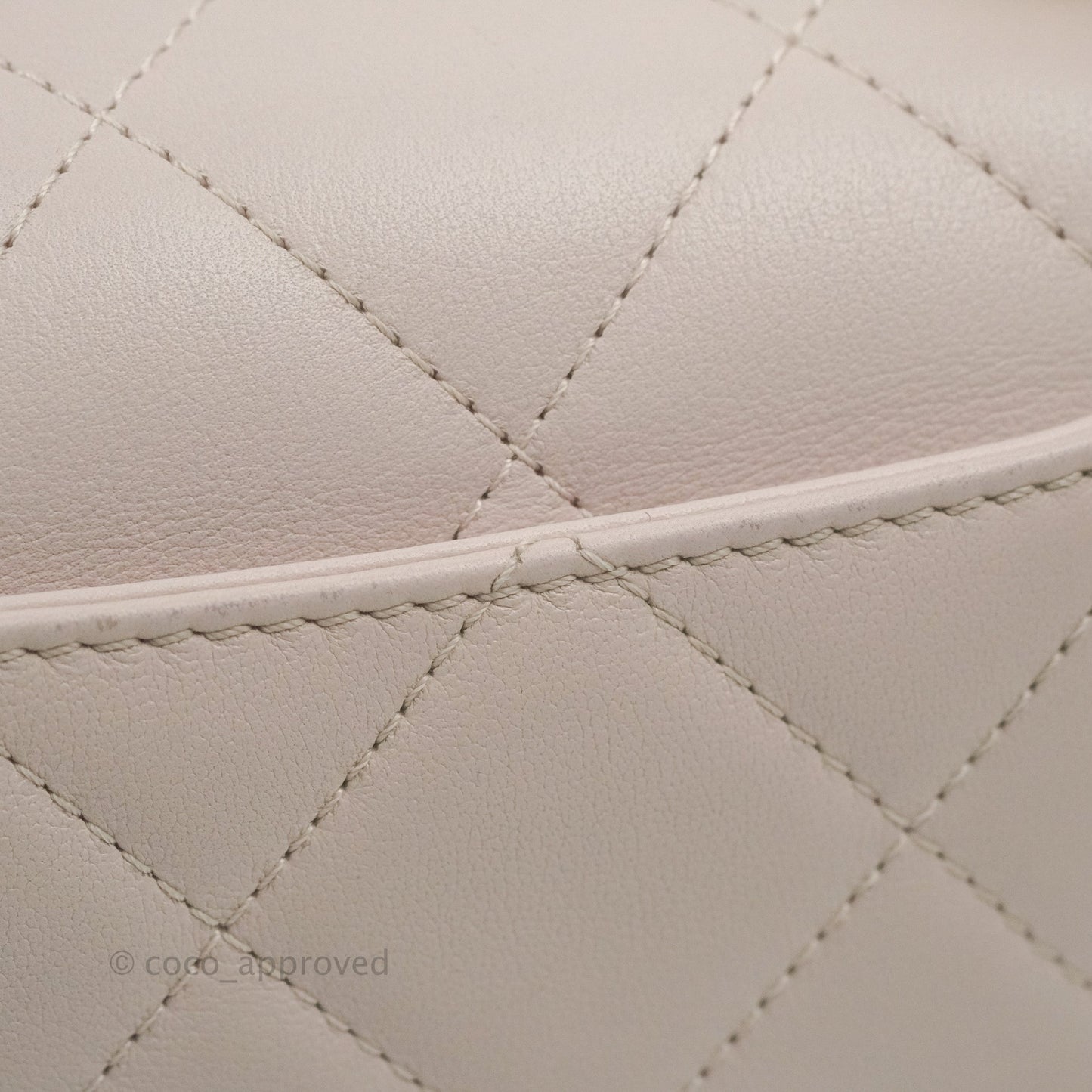 Chanel Small Coco Lady Quilted Flap Bag With Top Handle Light Pink Calfskin Gold Hardware