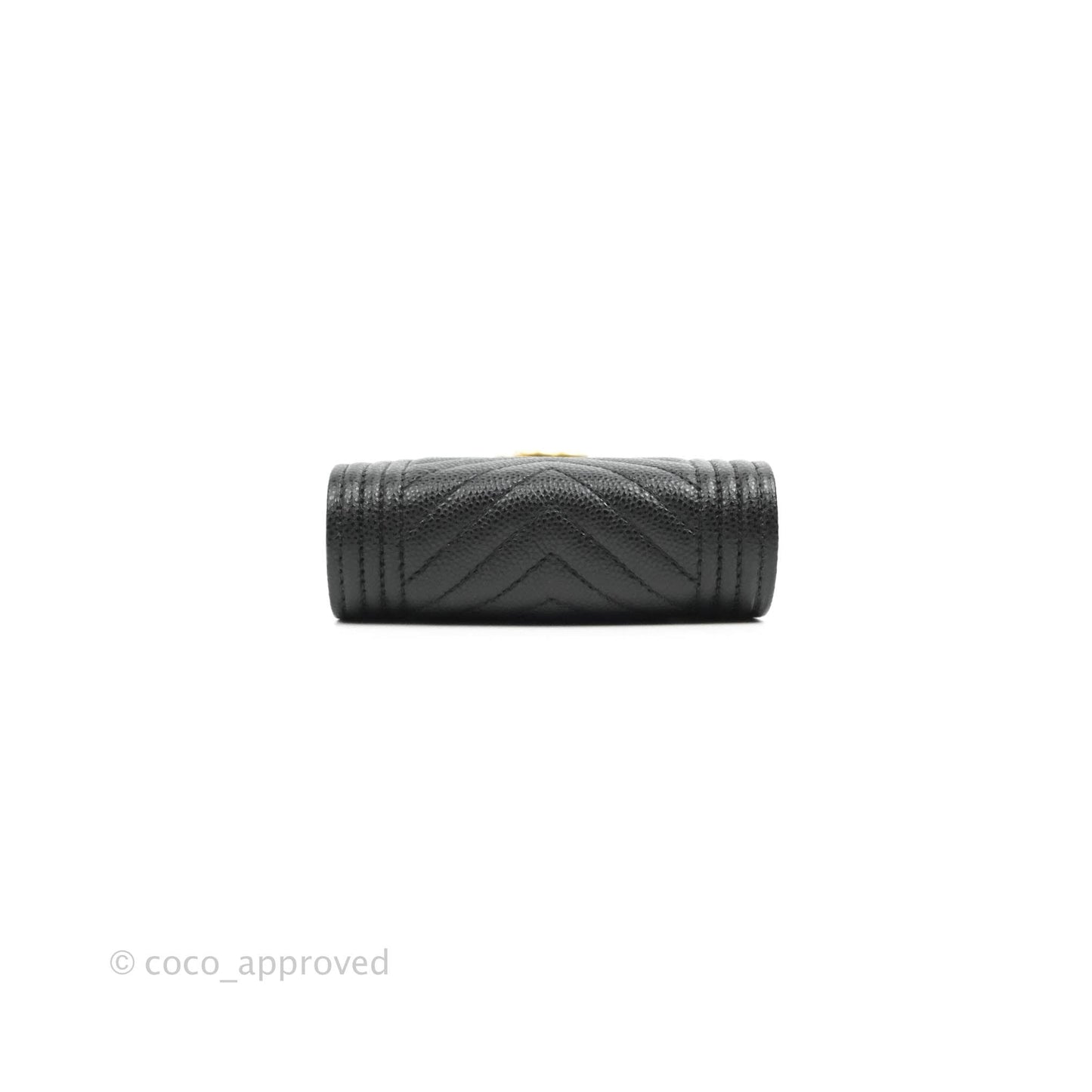 Chanel Quilted Belt Boy Bag Black Caviar Chevron Flap Waist