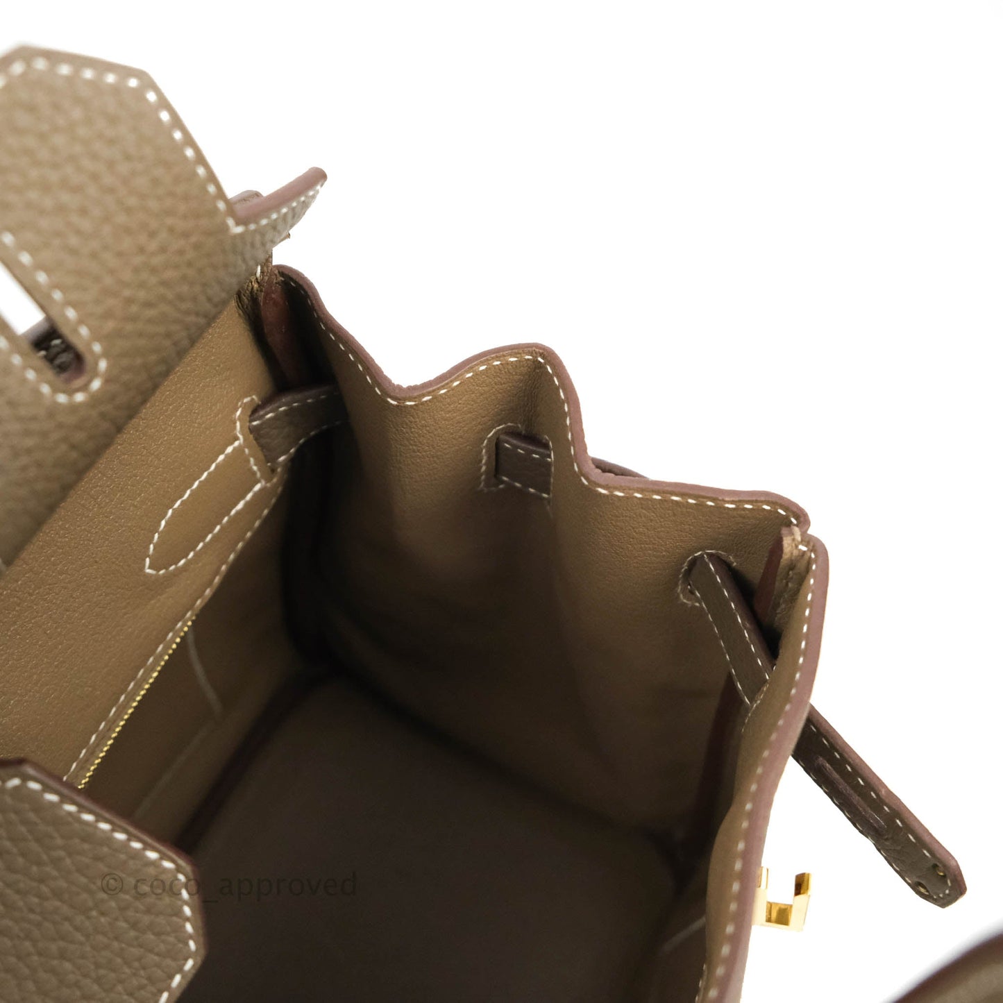 Hermès Birkin 30 Taurillon Clemence 18 Etoupe Gold Hardware