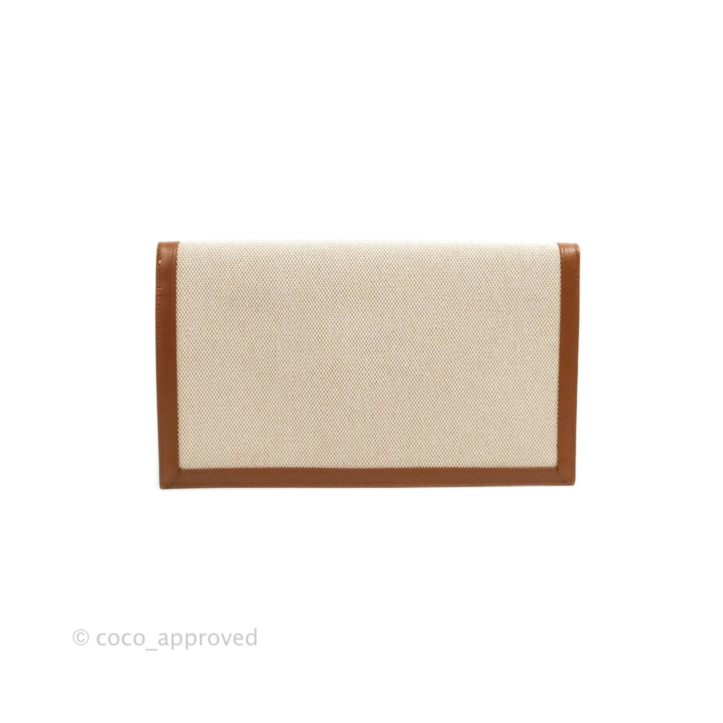 Saint Laurent Uptown Pouch Tan/Natural Beige Canvas