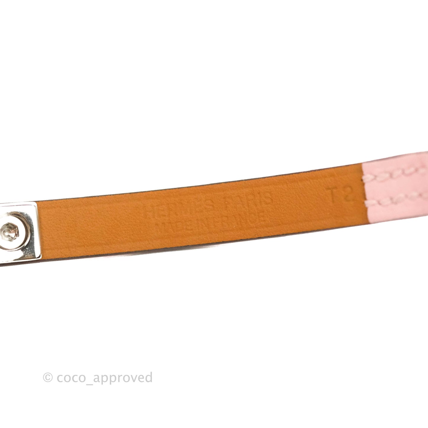 Hermès Rivale Mini Bracelet Rose Sakura Swift Palladium Hardware