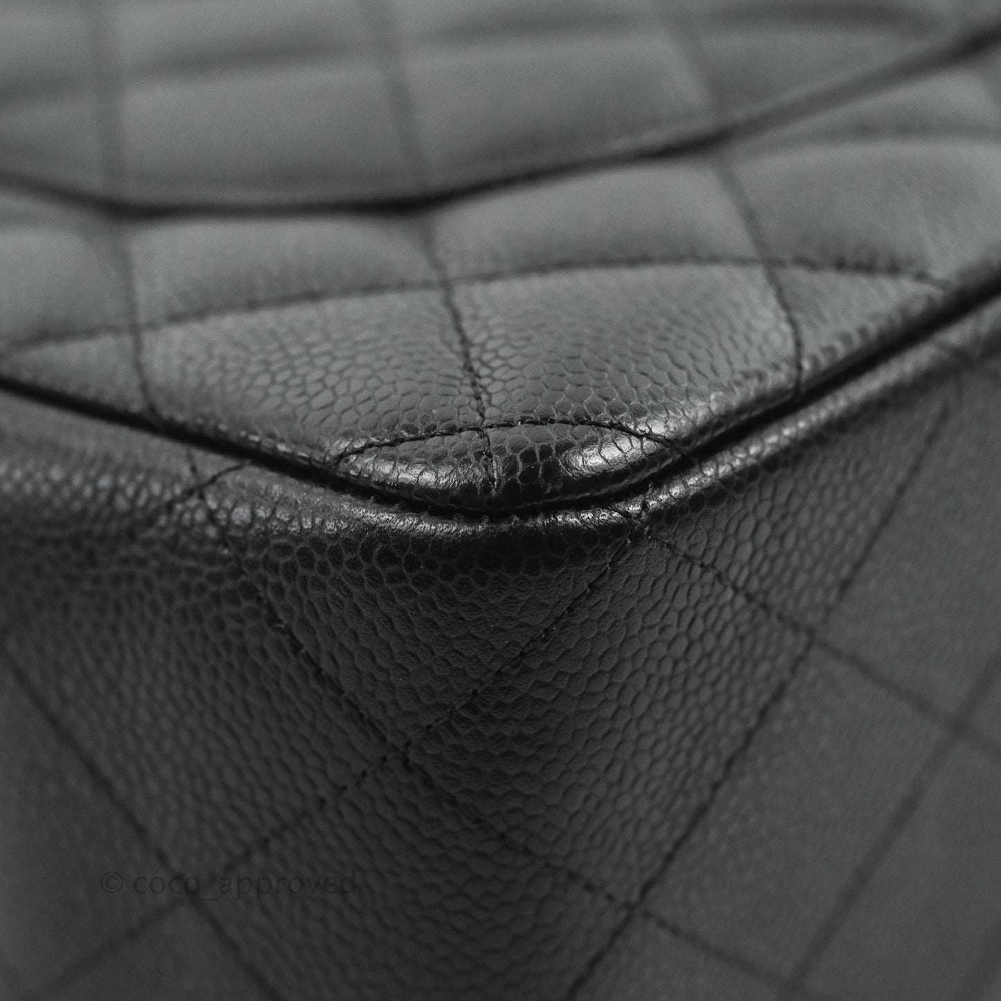 Chanel Jumbo Double Flap Black Caviar Silver Hardware⁣⁣