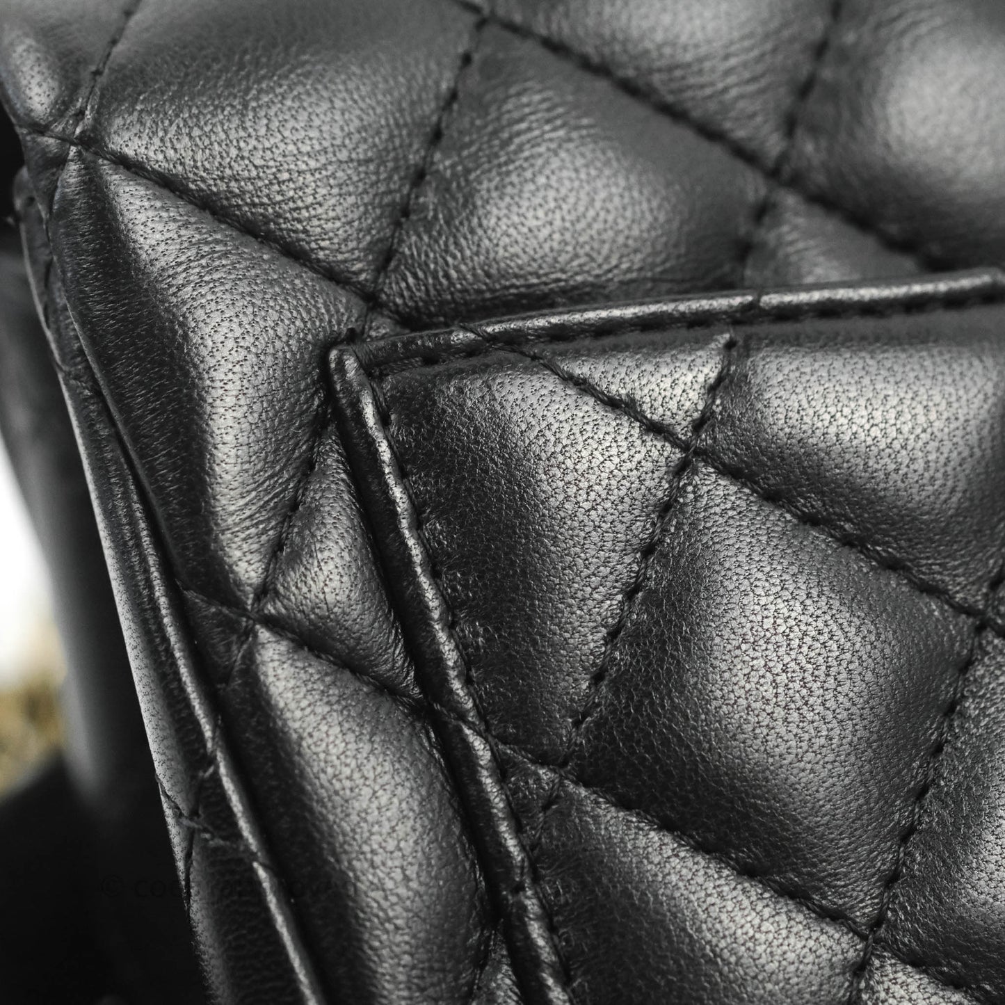 Chanel Mini Square Black Lambskin Gold Hardware