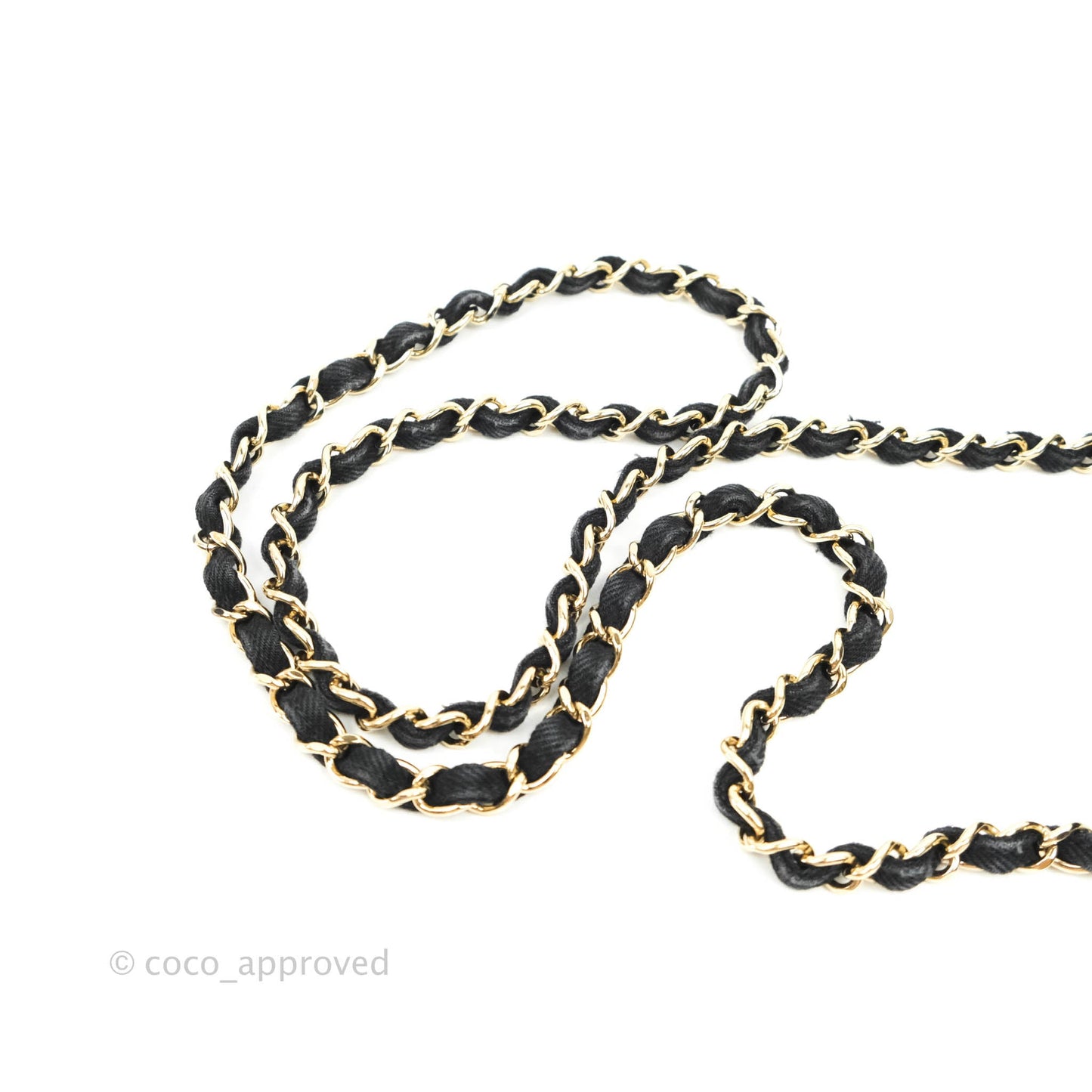 Chanel Classic Mini Rectangular Flap Bag Black Denim Braided Gold Hardware 18A