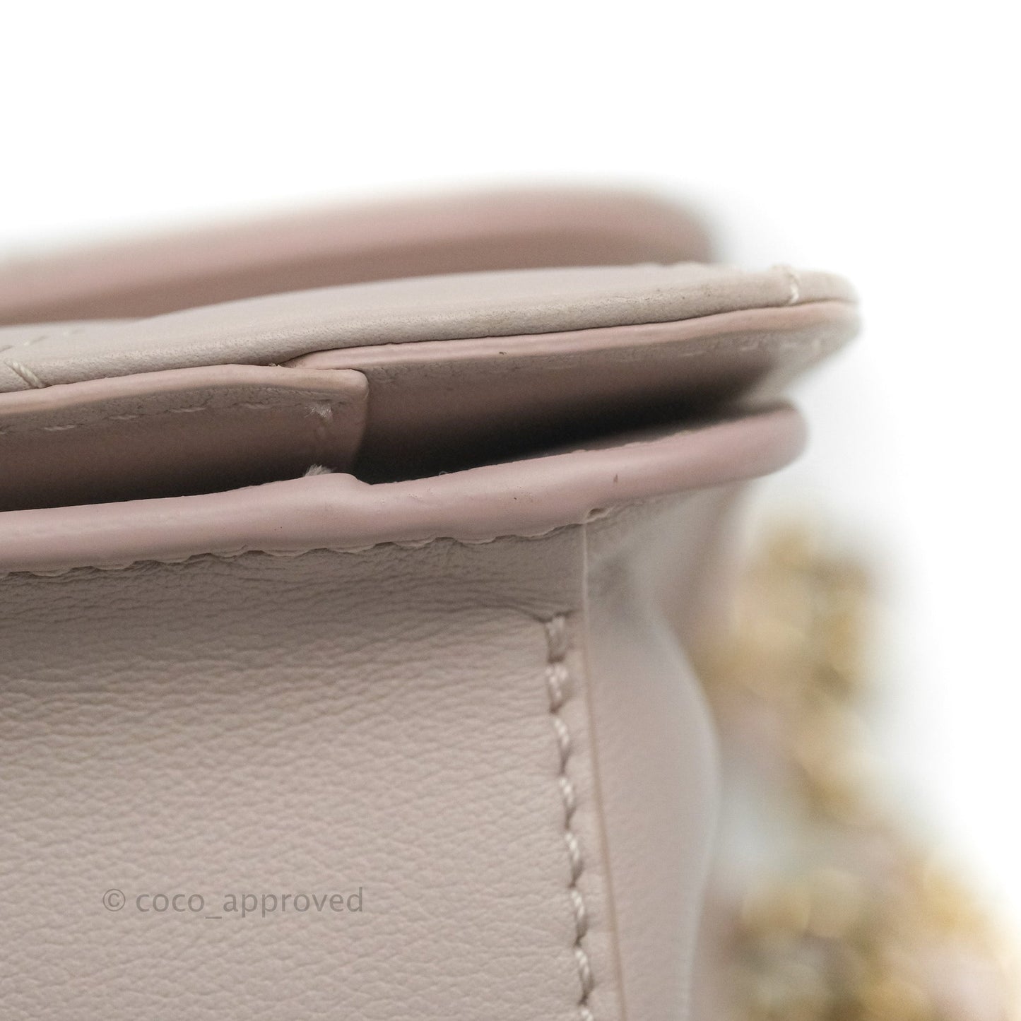 Chanel Small Coco Lady Quilted Flap Bag With Top Handle Light Pink Calfskin Gold Hardware