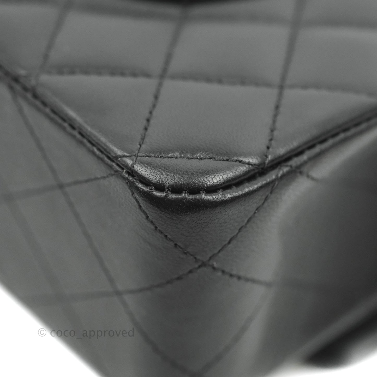 Chanel Classic Quilted M/L Medium Double Flap So Black Lambskin