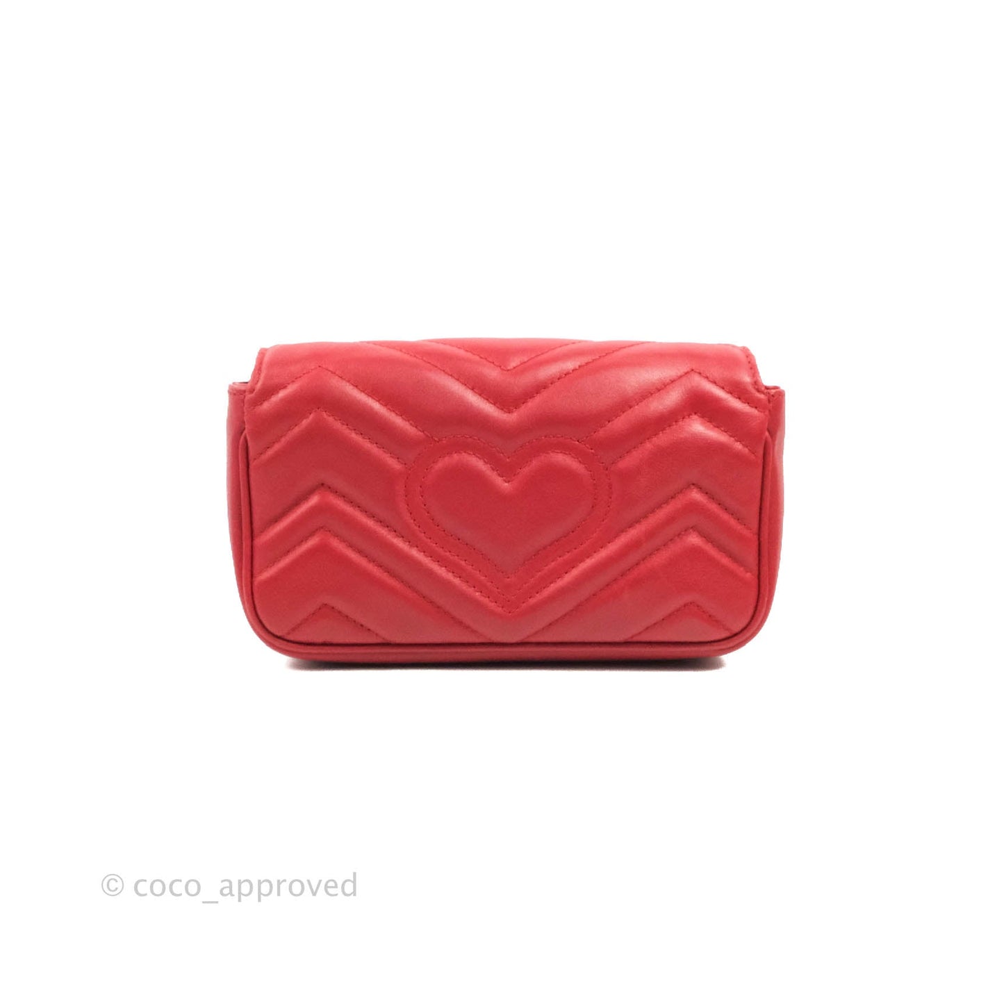Gucci GG Marmont Matelassé Leather Super Mini Bag Red