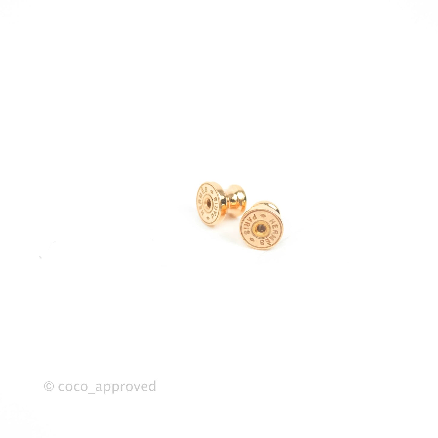 Hermès O'Kelly Earrings Etoupe Swift Rose Gold Hardware