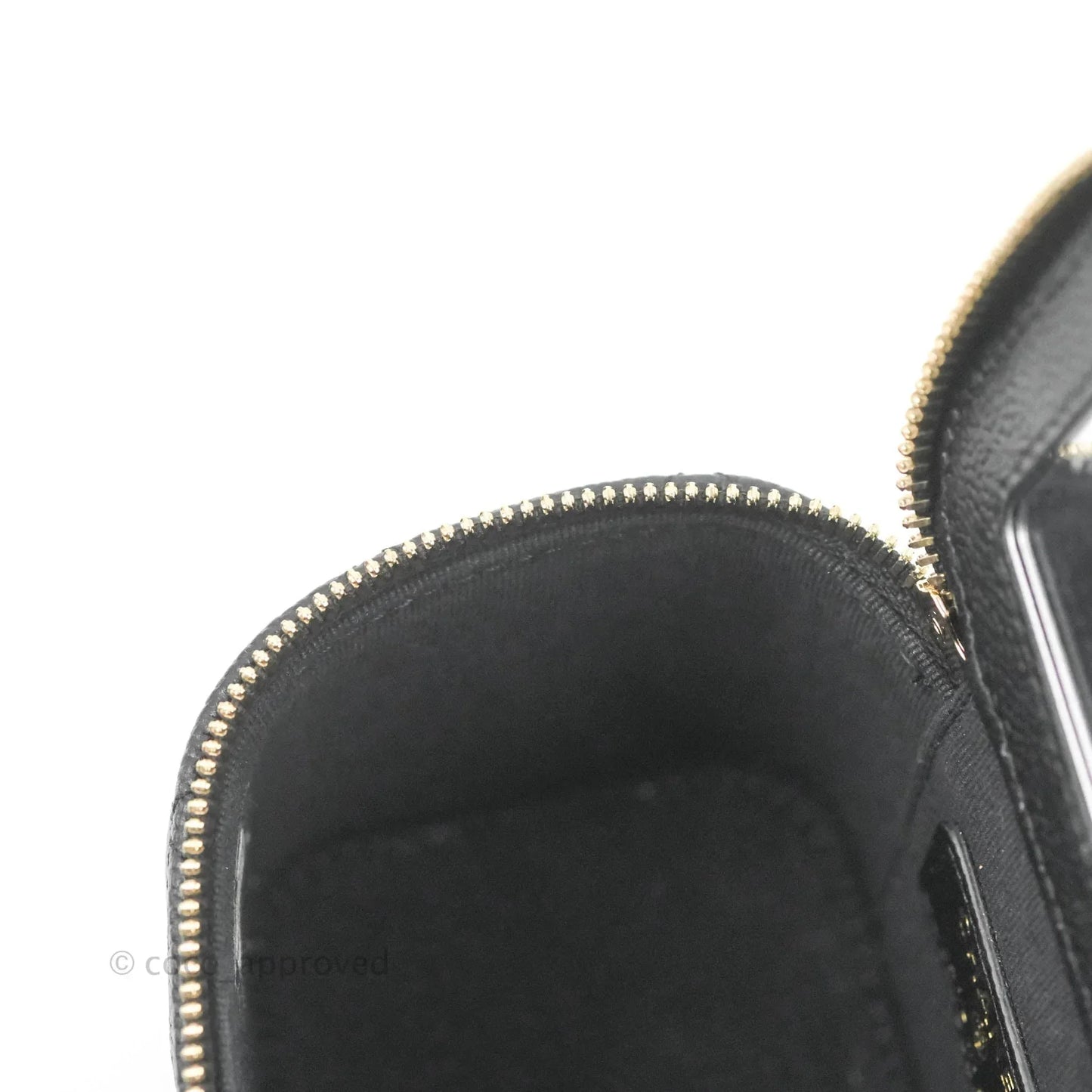 Chanel Classic Mini Vanity With CC Chain Black Caviar Gold Hardware
