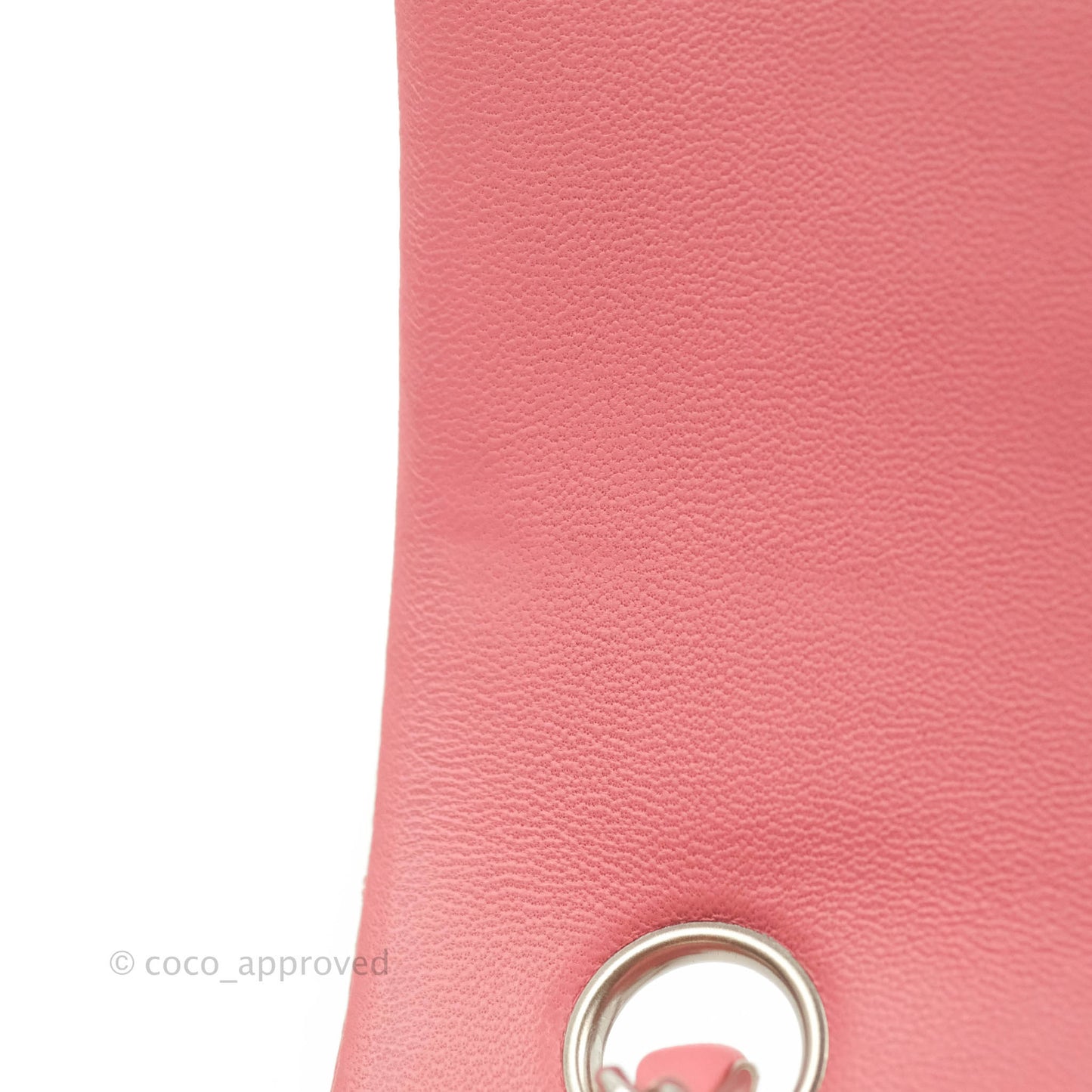 Chanel Quilted Mini Rectangular Flap Pink Lambskin Silver Hardware