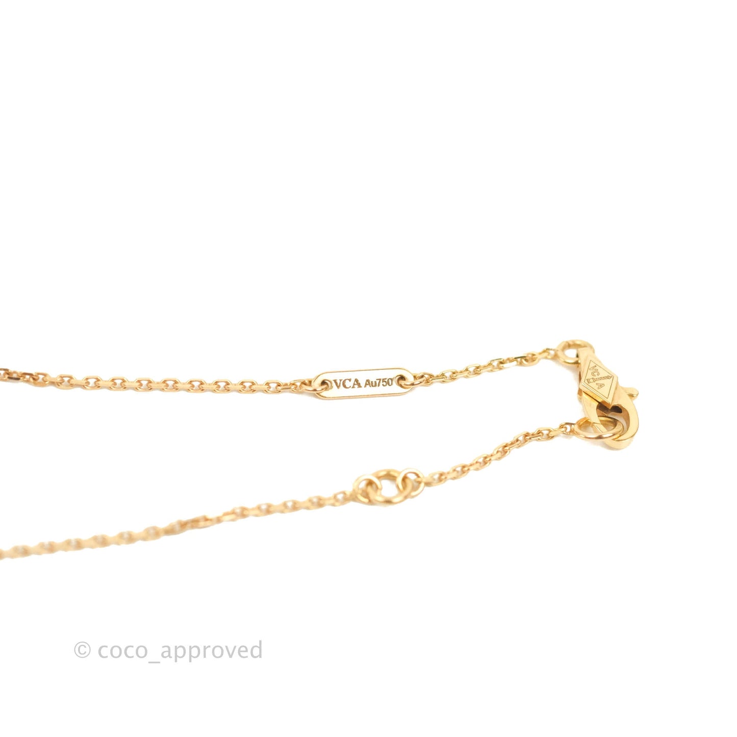 Van Cleef & Arpels Sweet Alhambra Pendant Red Carnelian Rose Gold