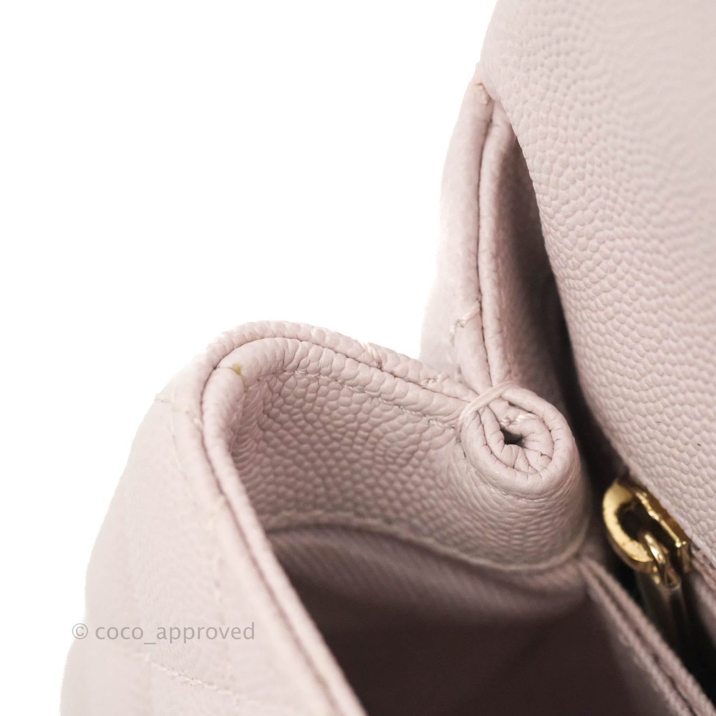 Chanel Small Coco Handle Light Lilac Pink Caviar Gold Hardware 20A