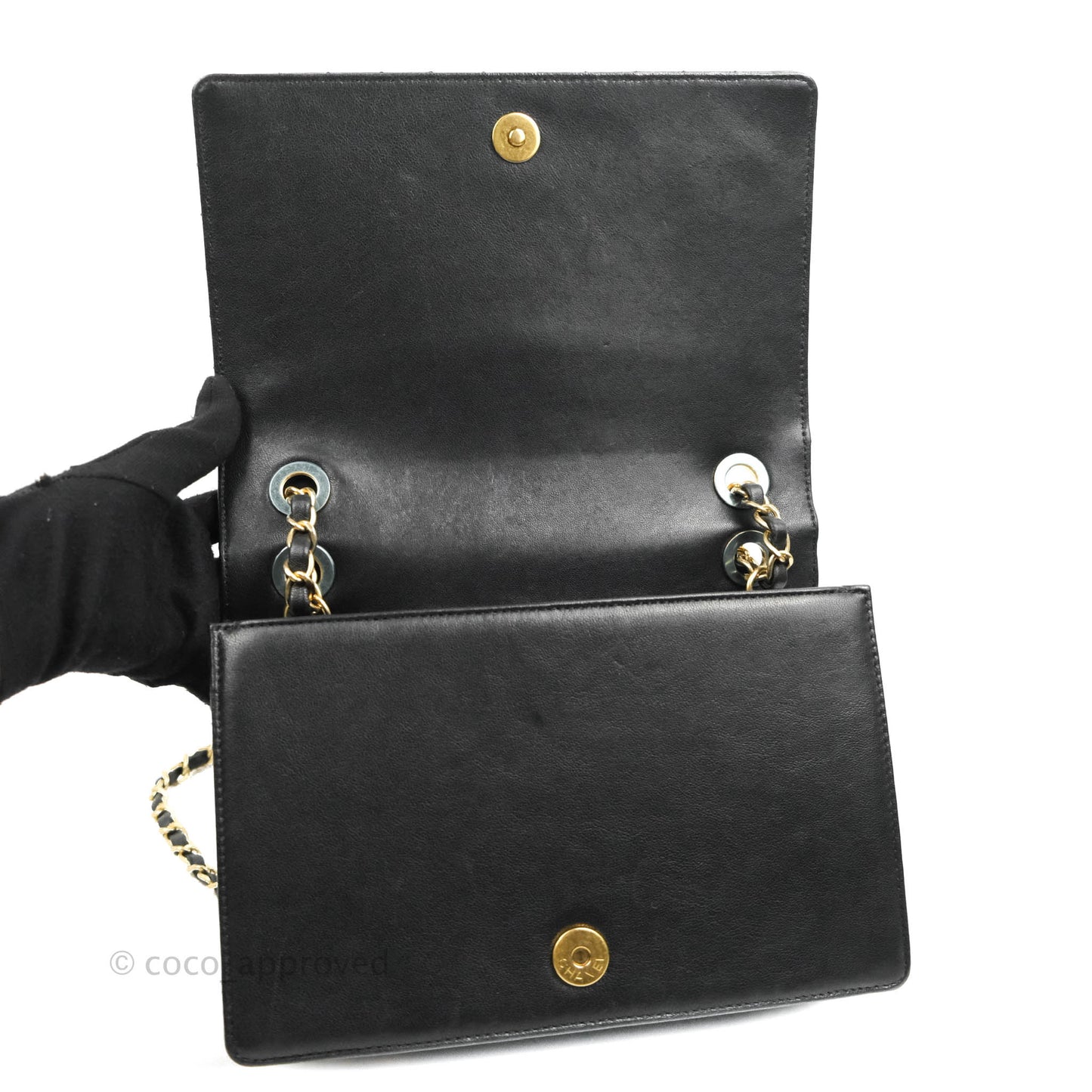 Chanel Mini Collar and Tie Flap Bag Chevron Sheepskin Aged Gold Hardware