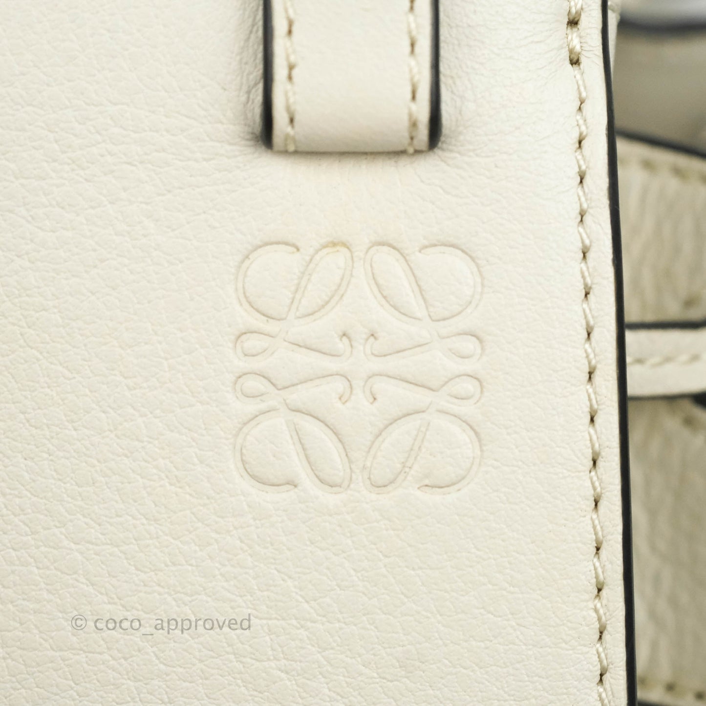Loewe Mini Hammock Drawstring White Calfskin
