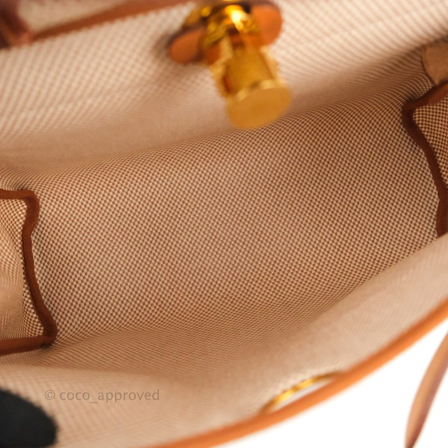 Hermès Herbag Zip 31 Retourne Criss Viking Ecru-Beige/Fauve Canvas Gold Hardware
