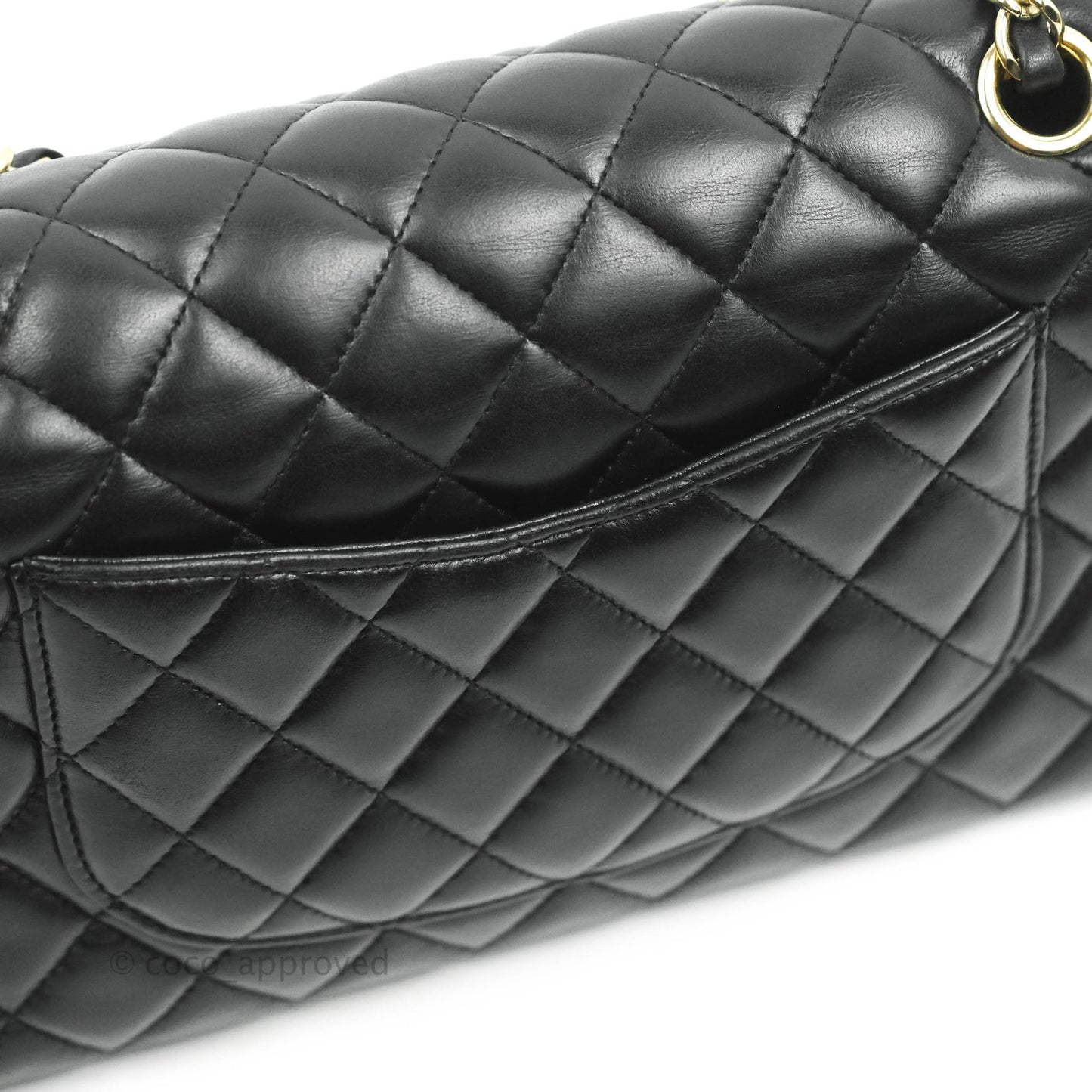 Chanel M/L Medium Flap Bag Valentine Limited Edition Black Lambskin Gold Hardware