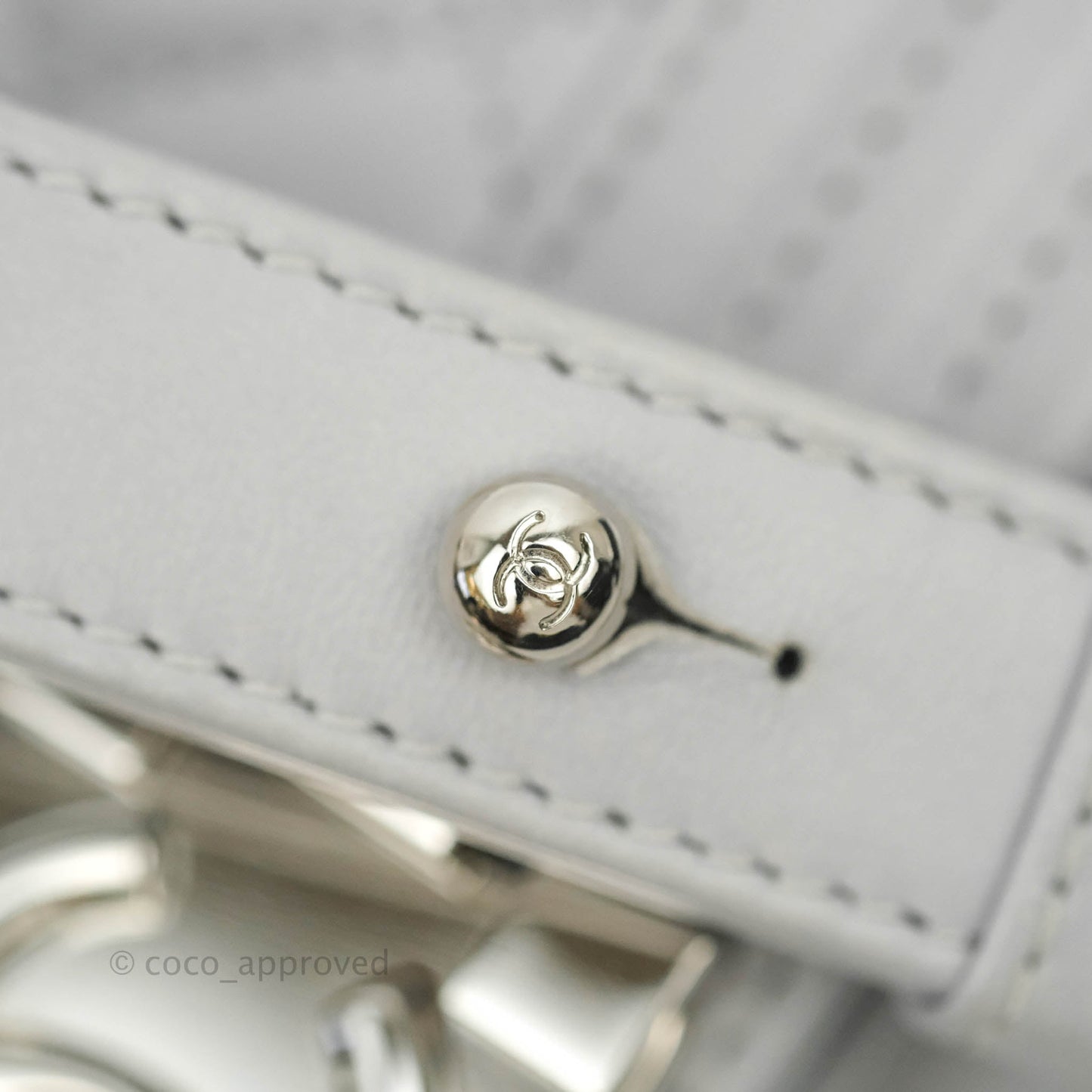 Chanel Quilted Medium Boy Grey Lambskin Silver Hardware