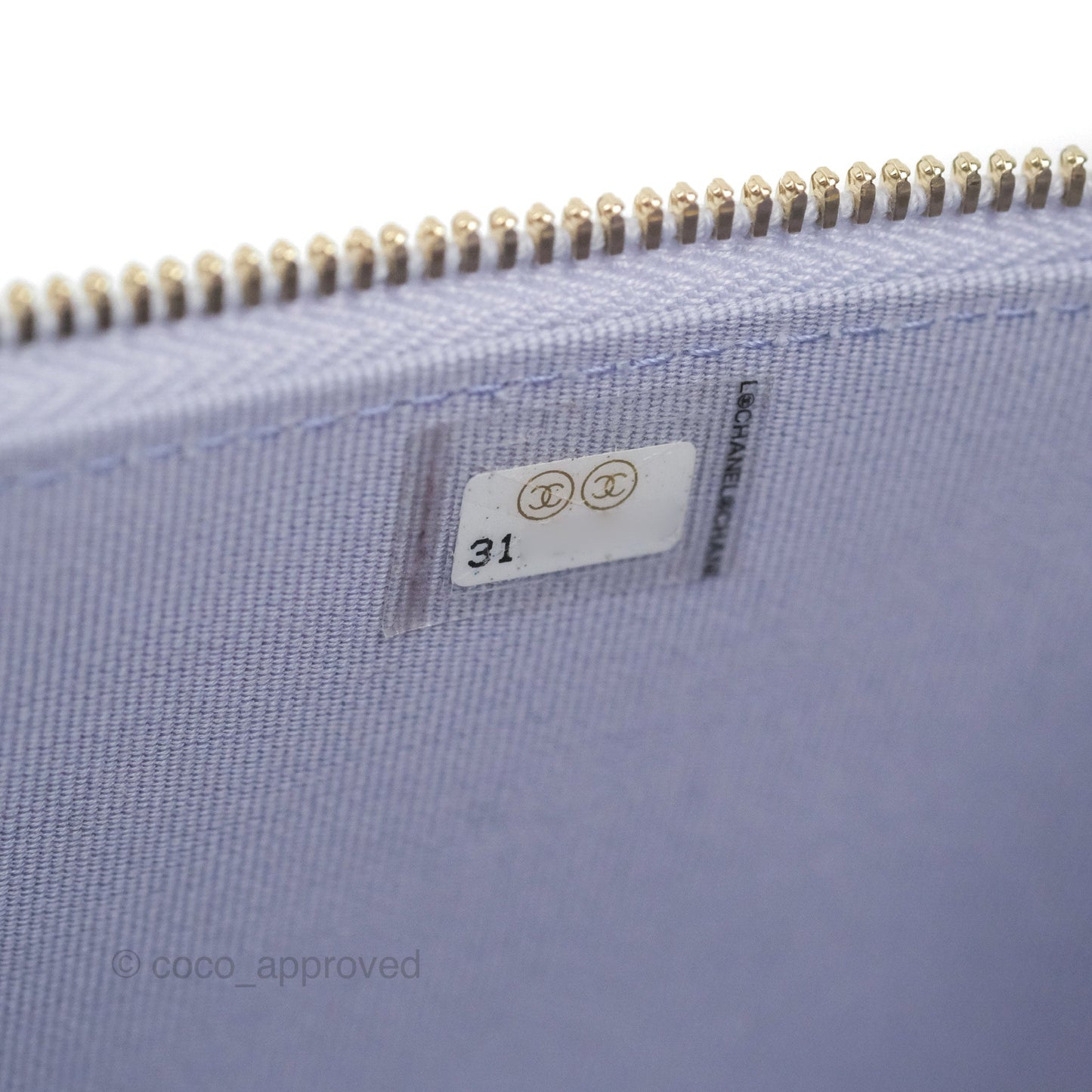 Chanel Vanity Rectangular Top Handle Lilac Lambskin Gold Hardware