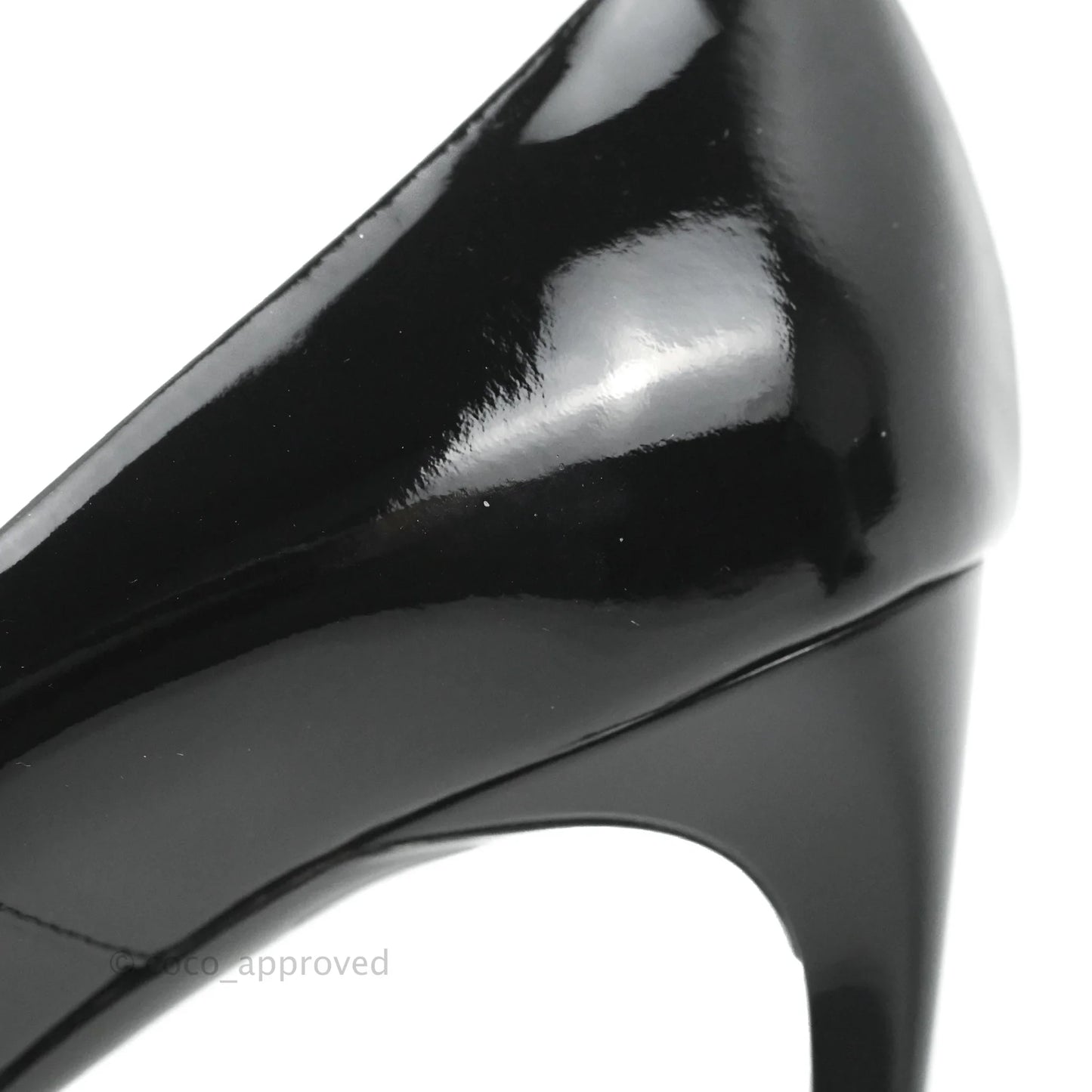 Roger Vivier Trompette Pumps Black Patent Silver Hardware Size 38.5
