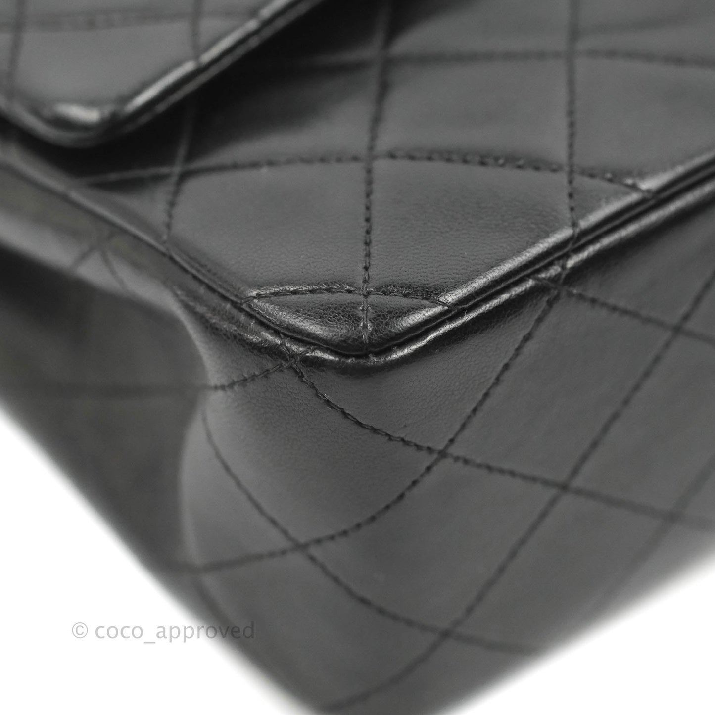 Chanel Classic Vintage Medium Flap Black Lambskin 24K Gold Hardware