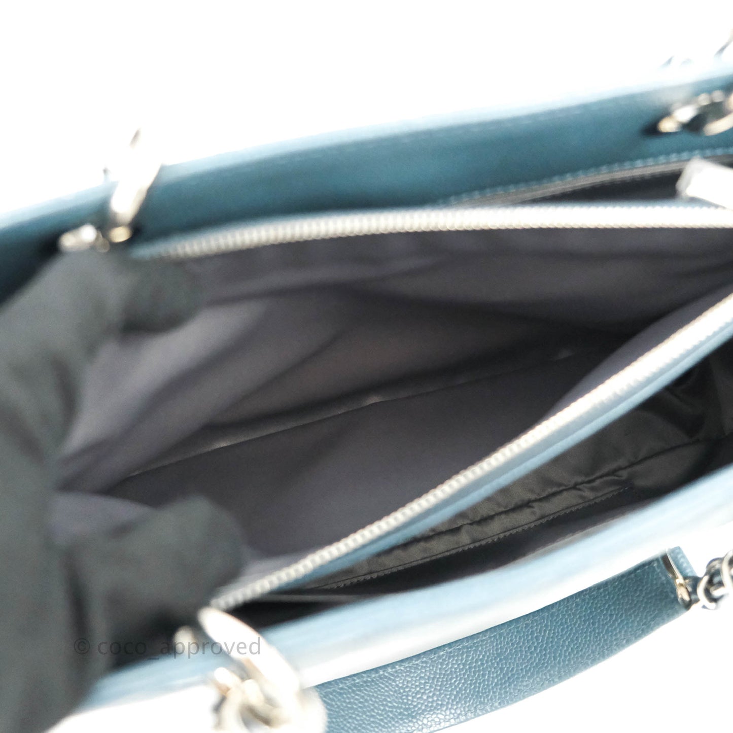 Chanel GST Blue Caviar Silver Hardware