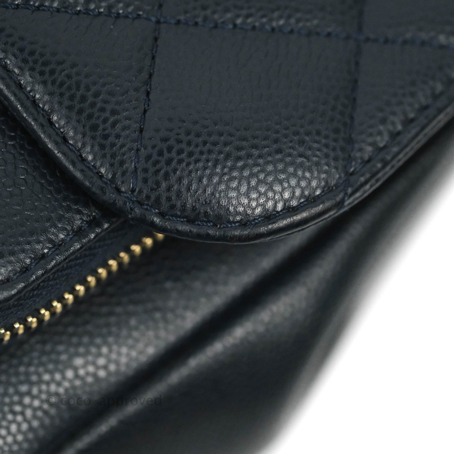 Chanel Quilted Small Business Affinity Flap Navy Caviar Gold Hardware
