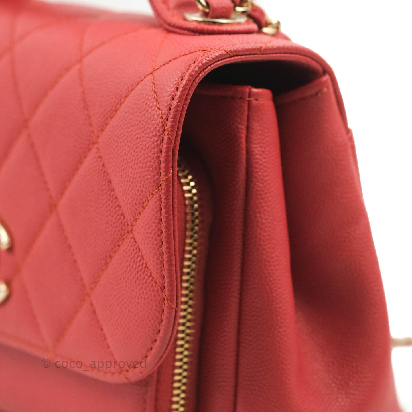 Chanel Quilted Small Business Affinity Flap Red Caviar Gold Hardware
