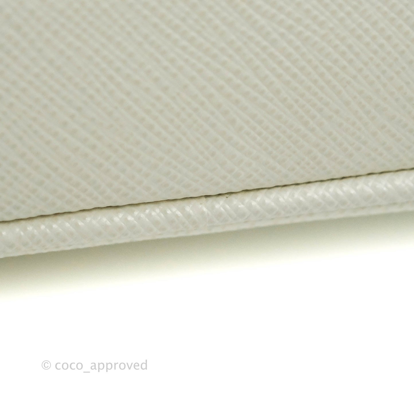 Prada Saffiano Leather Mini Bag White Gold Hardware
