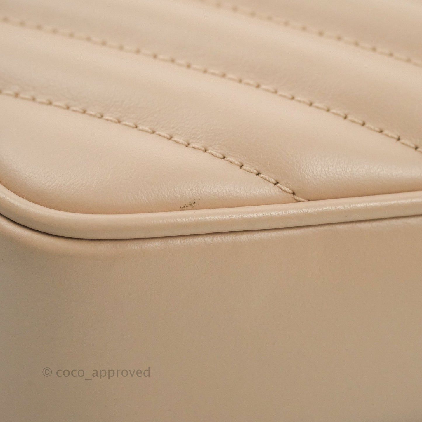 Saint Laurent Lou Quilted Camera Bag Pale Pink Calfskin Ruthenium Hardware