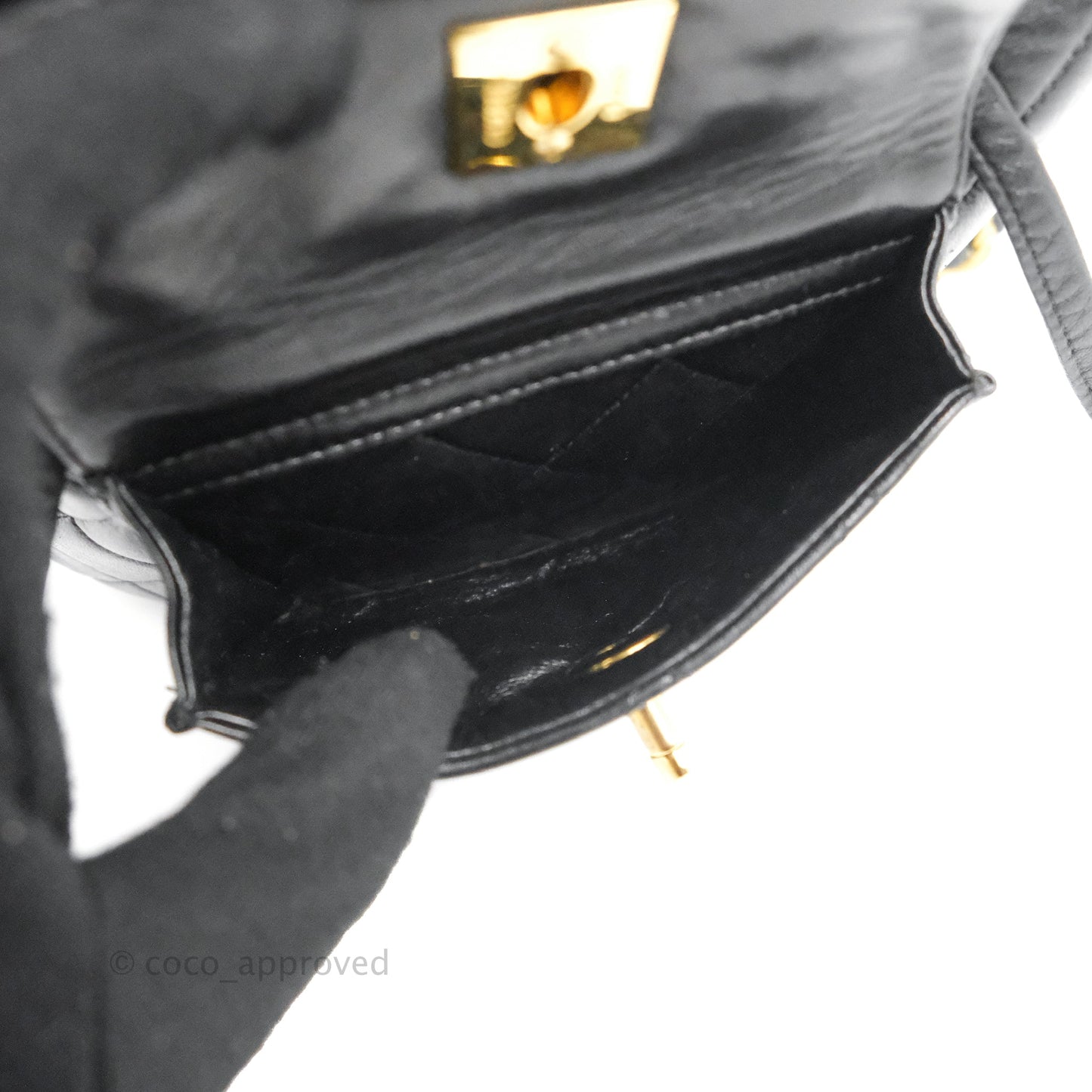Chanel Vintage CC Duma Backpack Black Lambskin 24K Gold Hardware